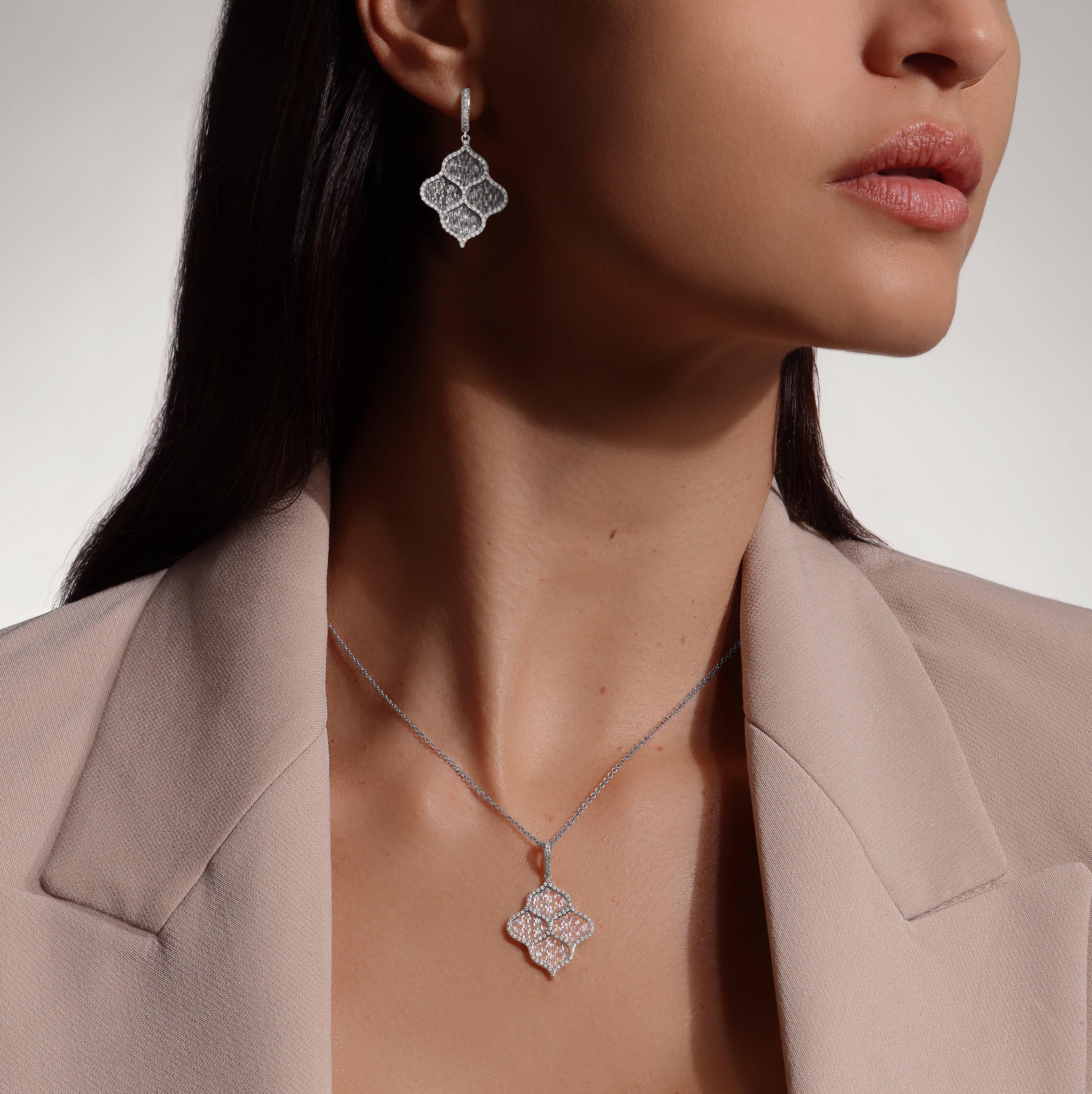 Titanium Rain - Diamond and Titanium Pendant