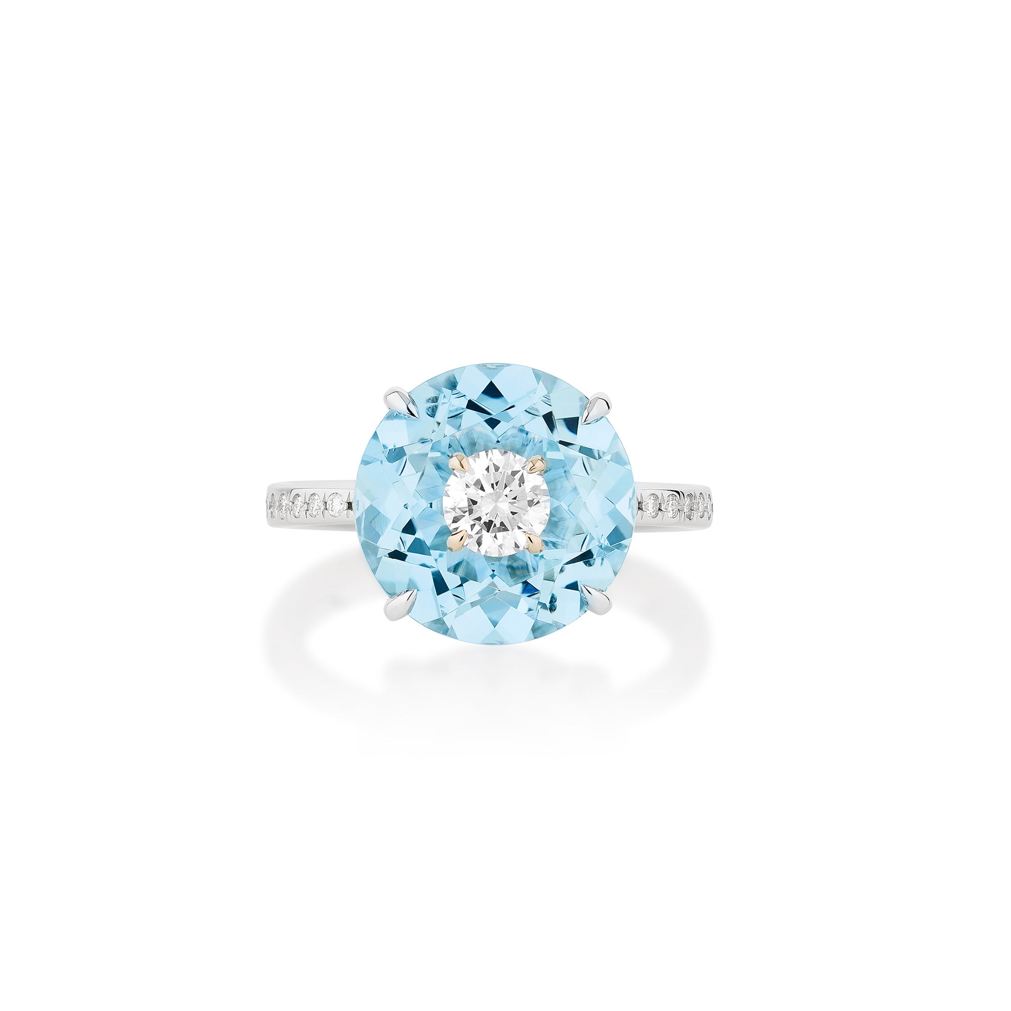 Crush - Diamond and Aquamarine Ring