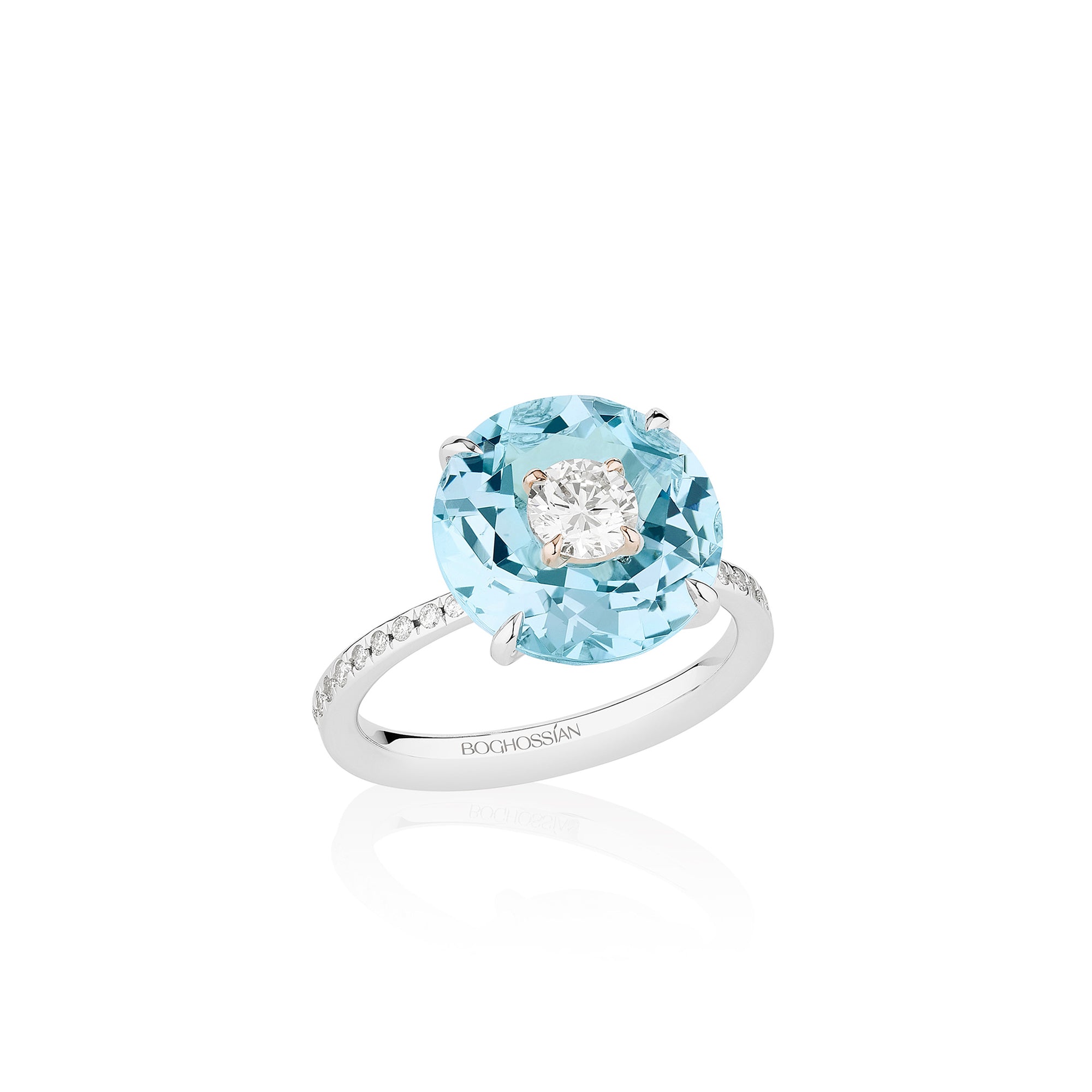 Crush - Diamond and Aquamarine Ring