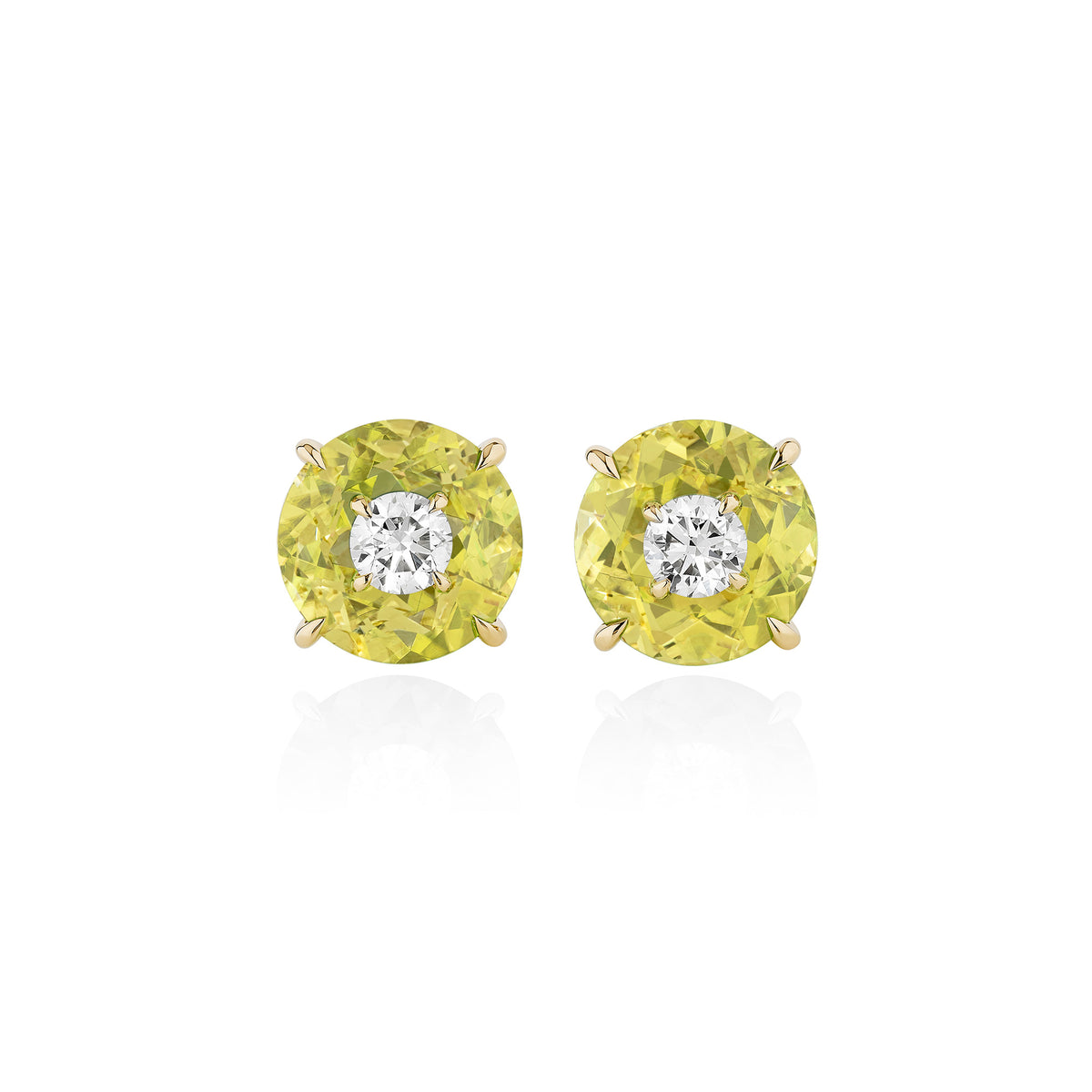 Crush - Diamond and Lemon Quartz Earrings
