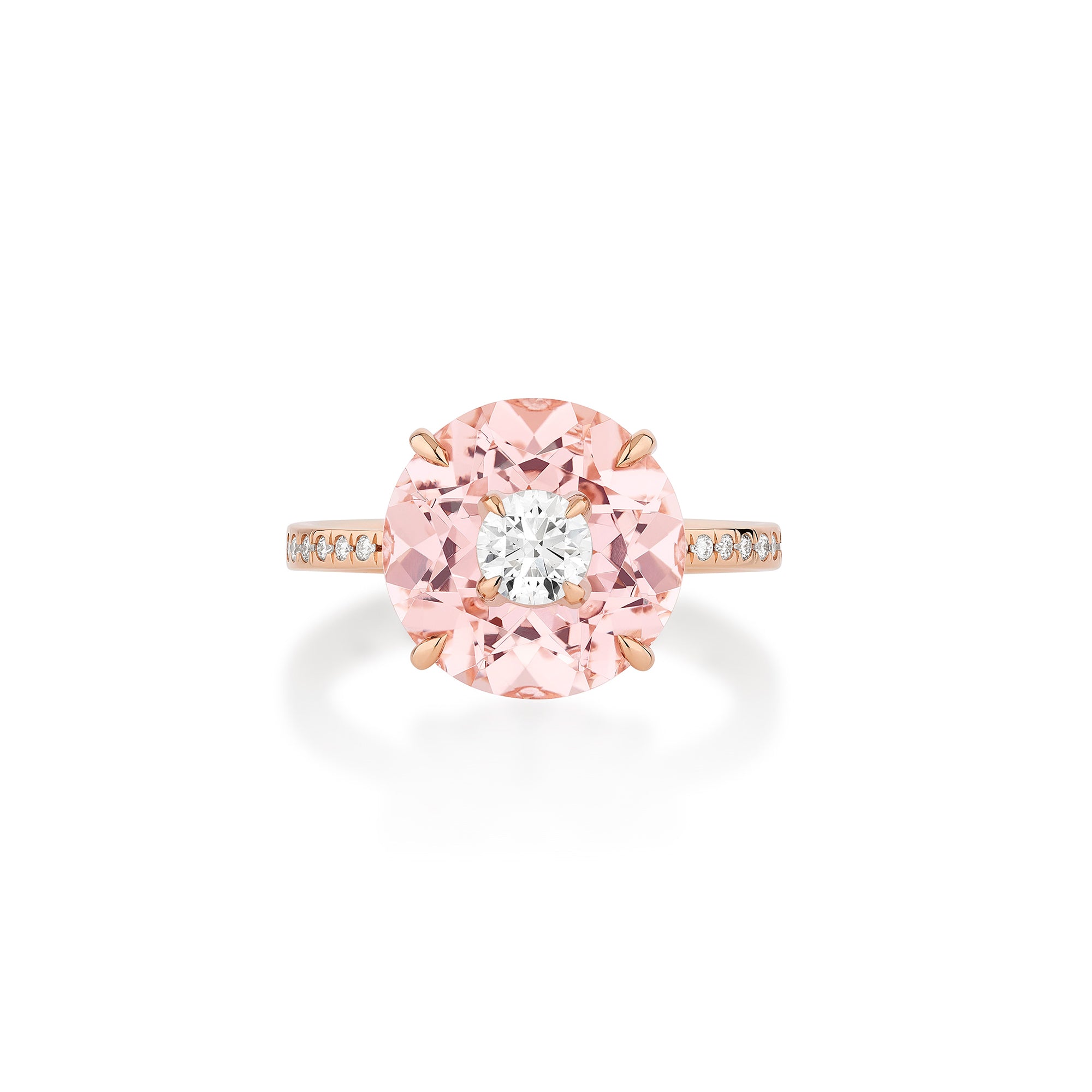 Crush - Diamond and Morganite Ring