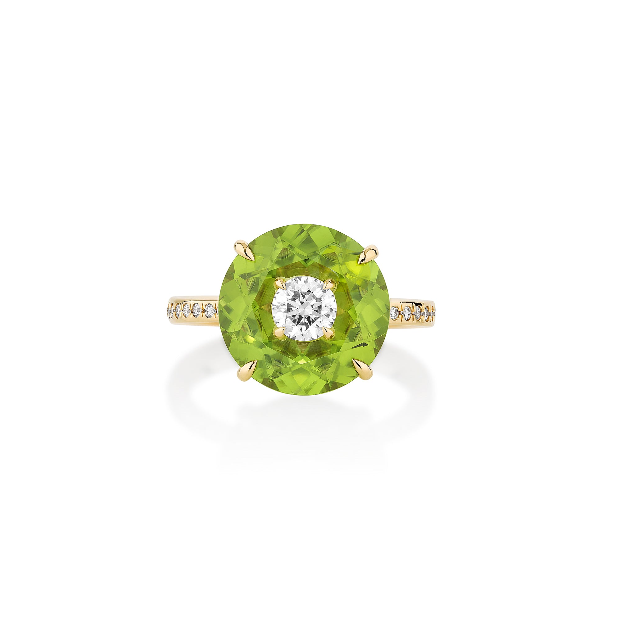 Crush - Diamond and Peridot Ring