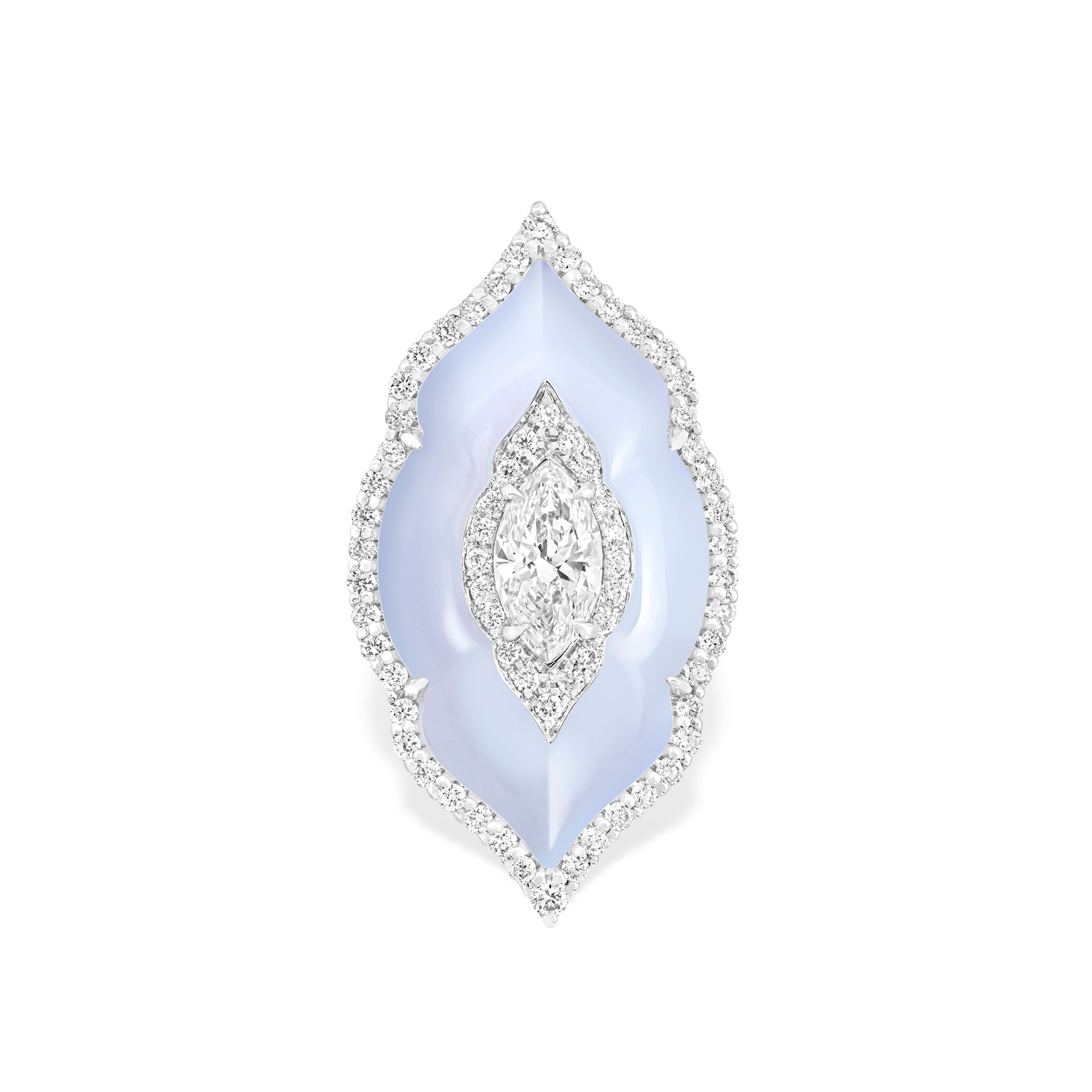 Arches - Diamond and Chalcedony Ring