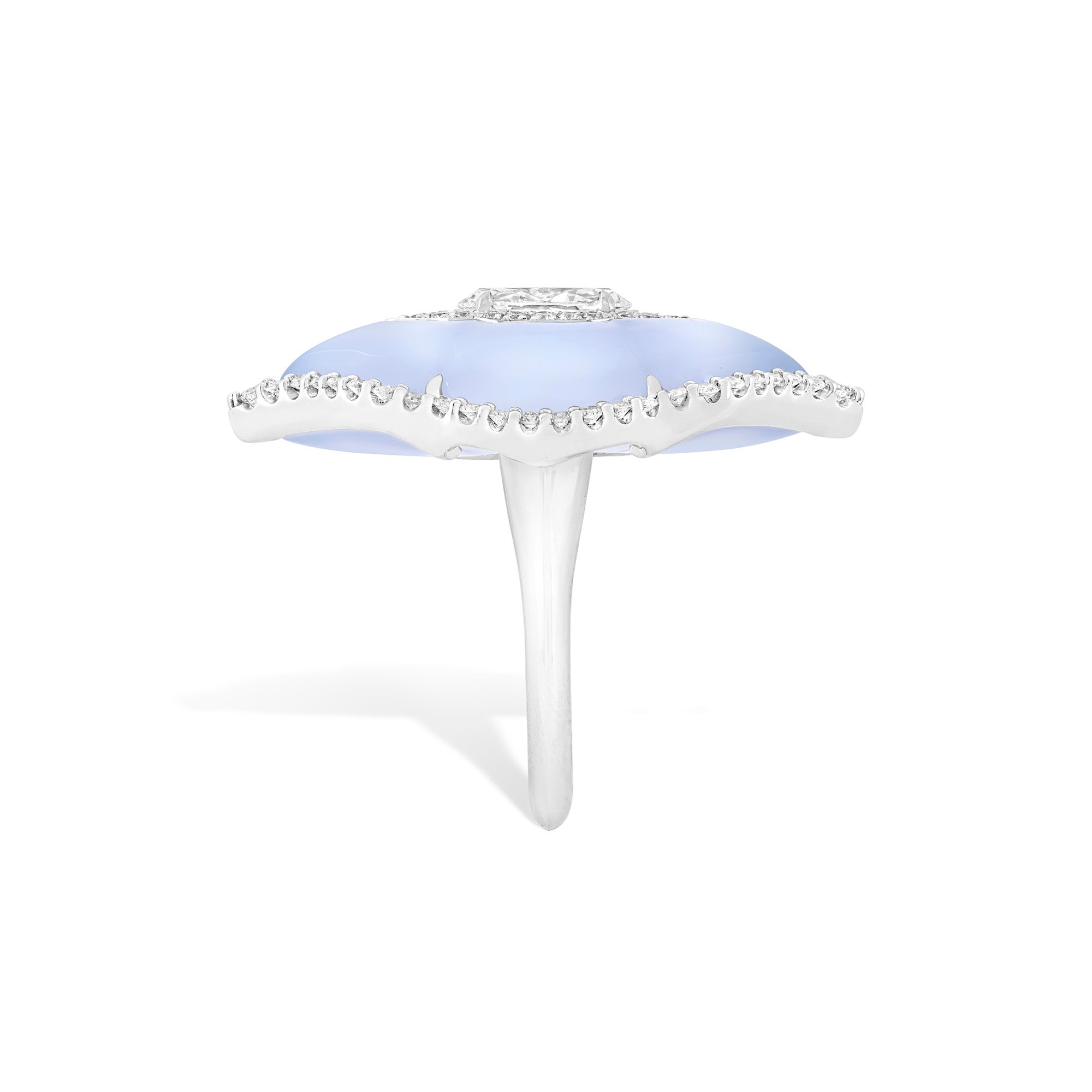 Arches - Diamond and Chalcedony Ring