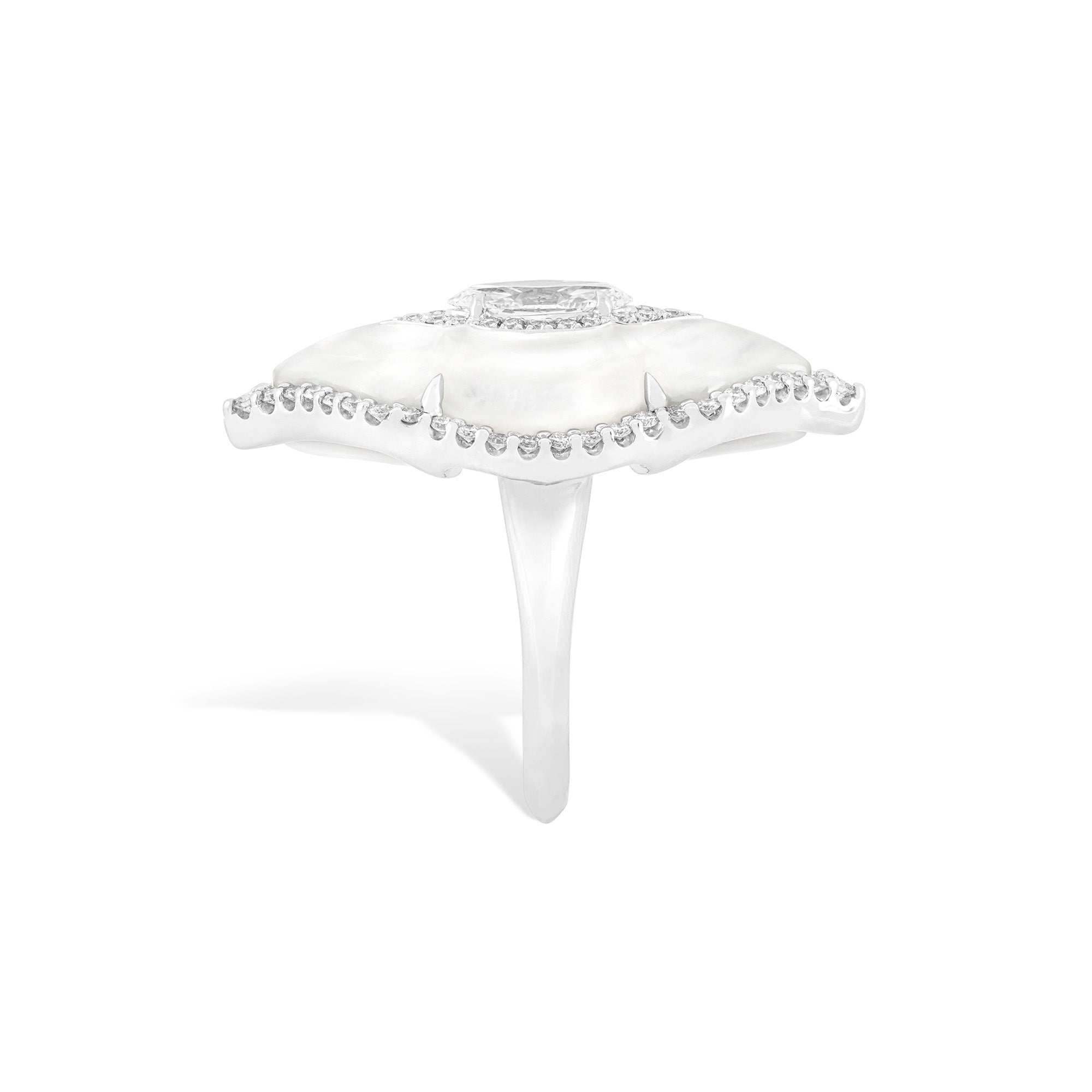 Arches - Diamond and Mother-of-Pearl Ring