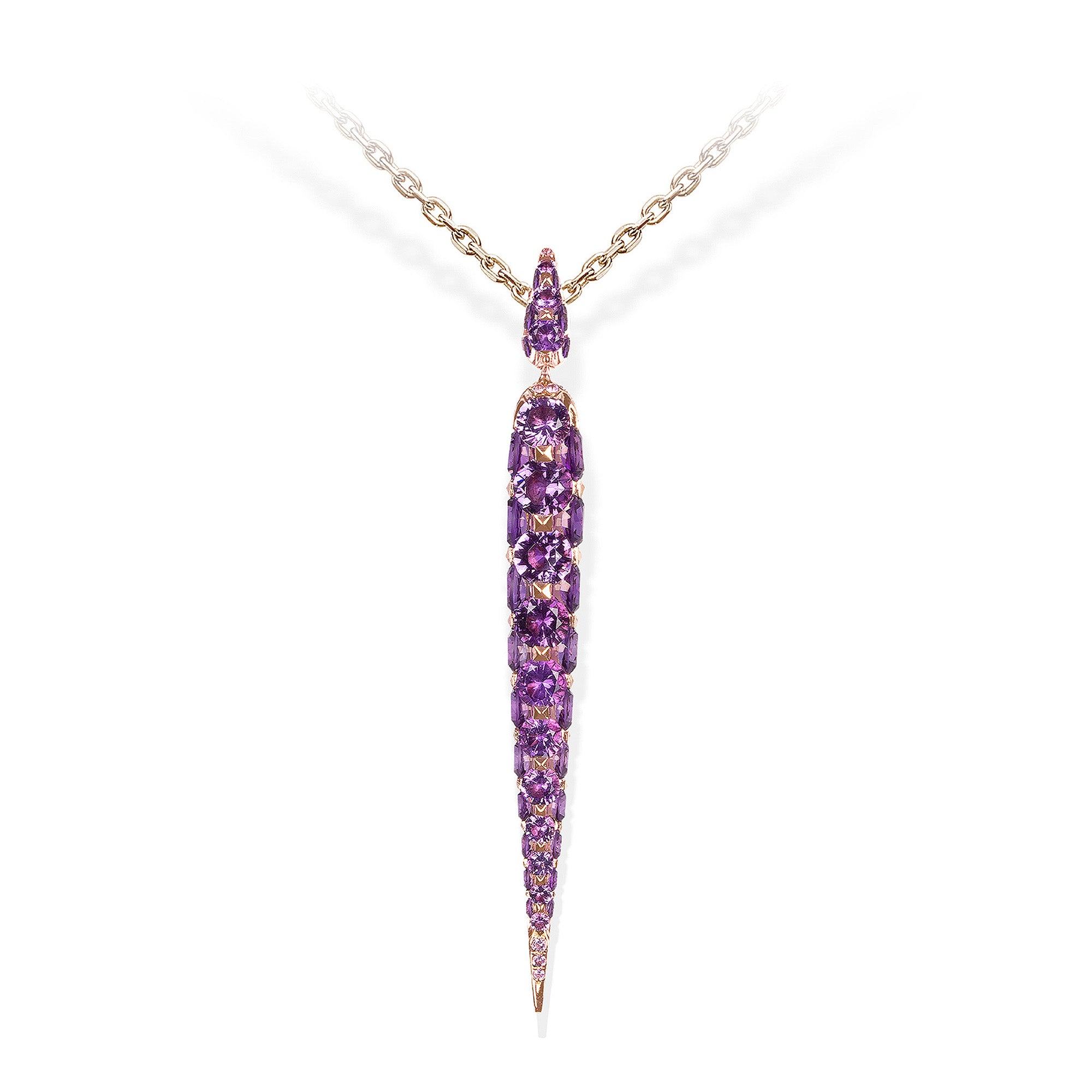 Merveilles Icicle - Amethyst Medium Pendant