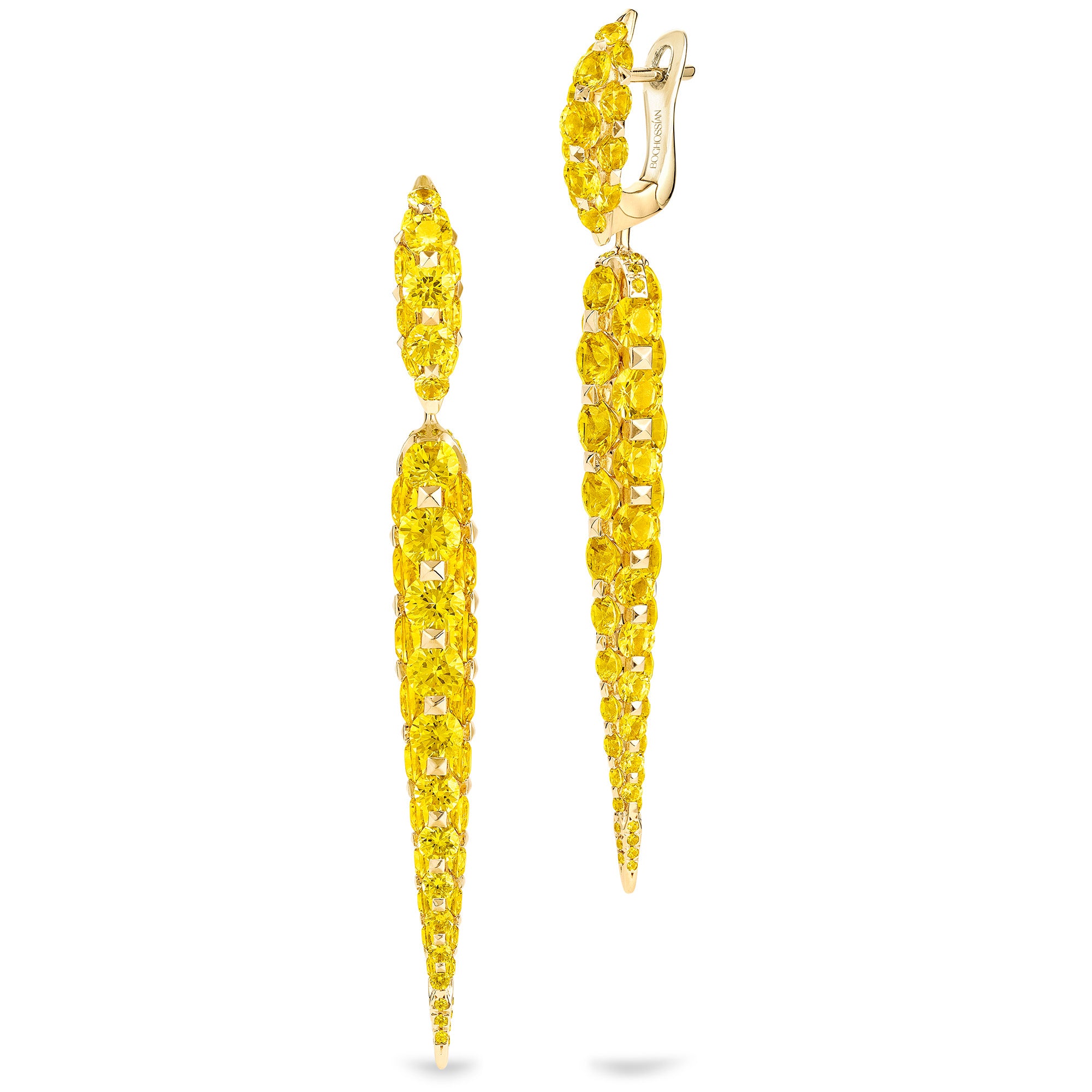 Merveilles Icicle - Yellow Sapphire Medium Earrings
