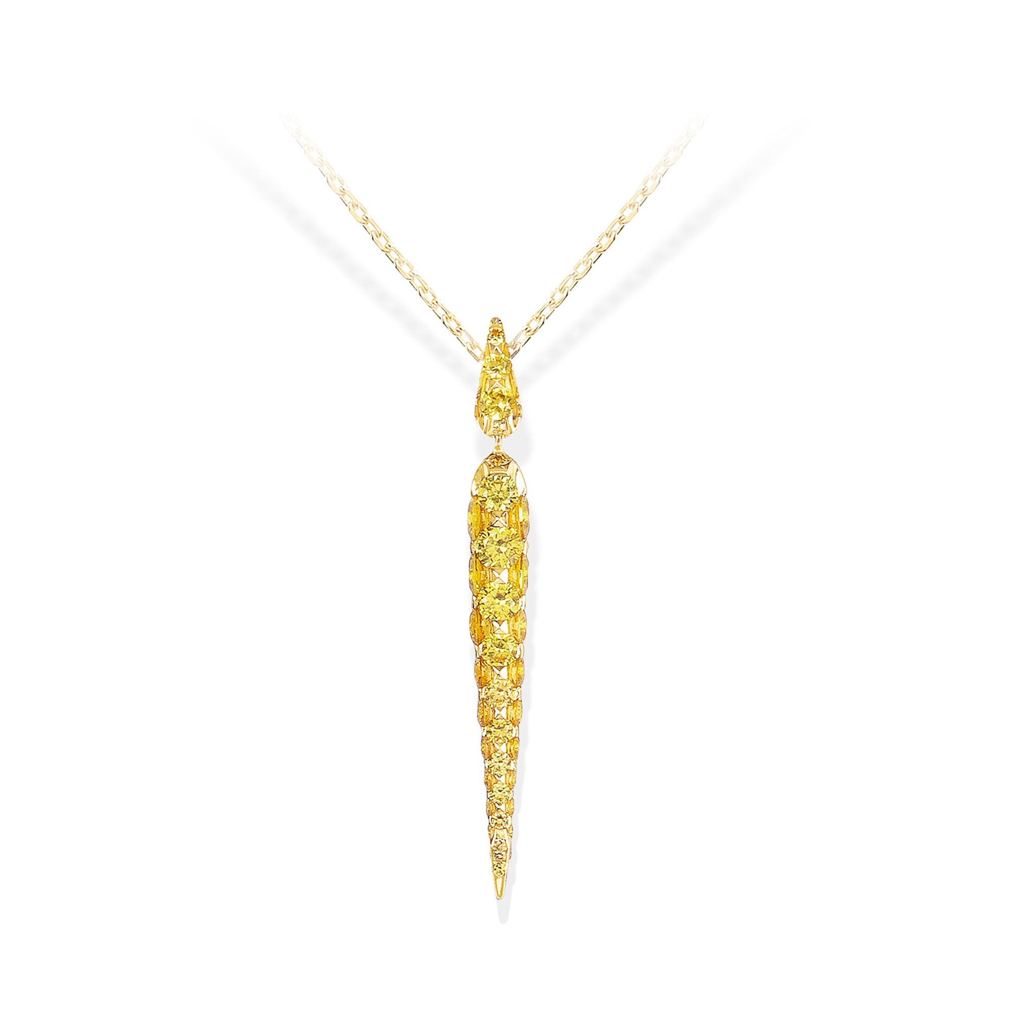 Merveilles Icicle - Yellow Sapphire Small Pendant