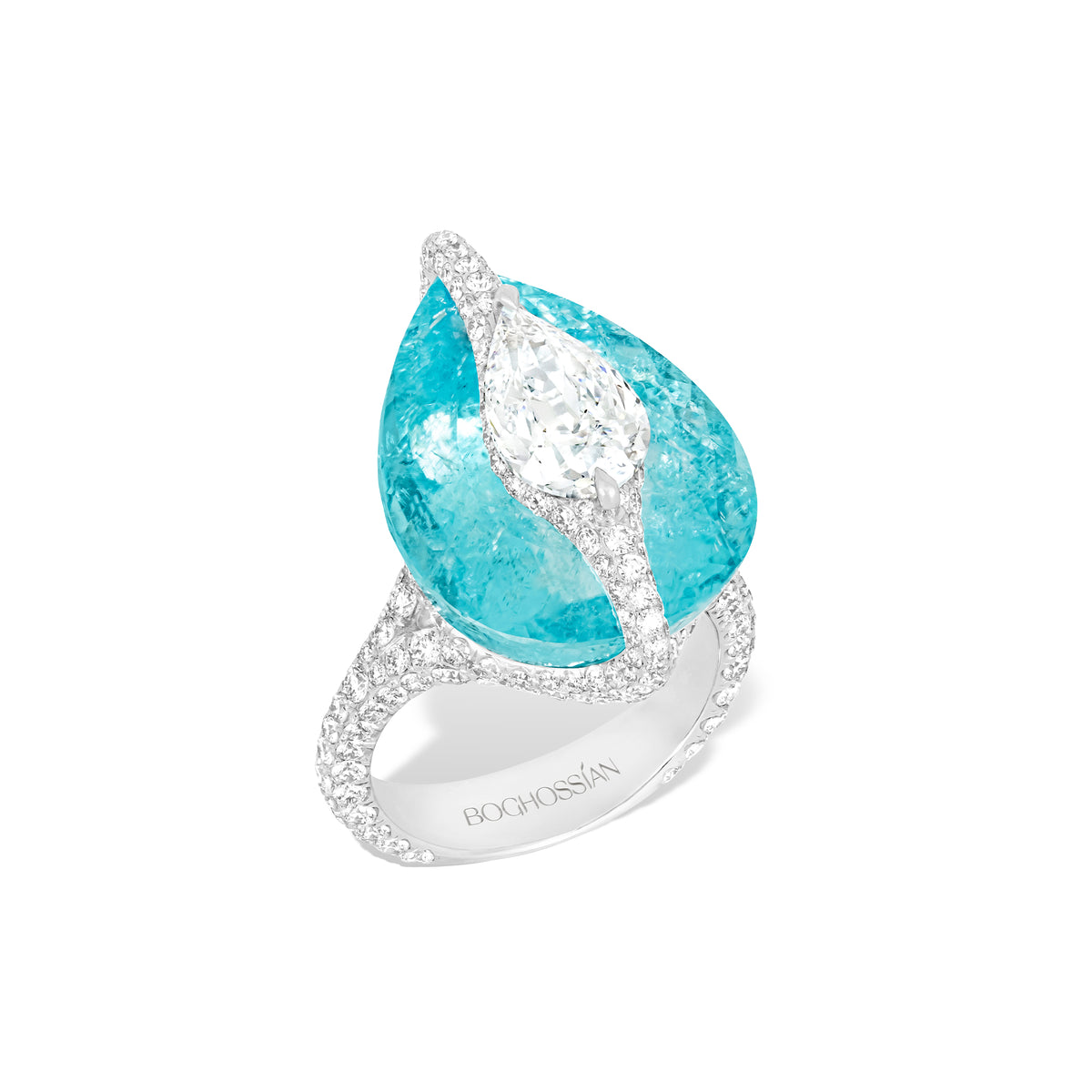 Kissing - Diamond And Paraiba Ring