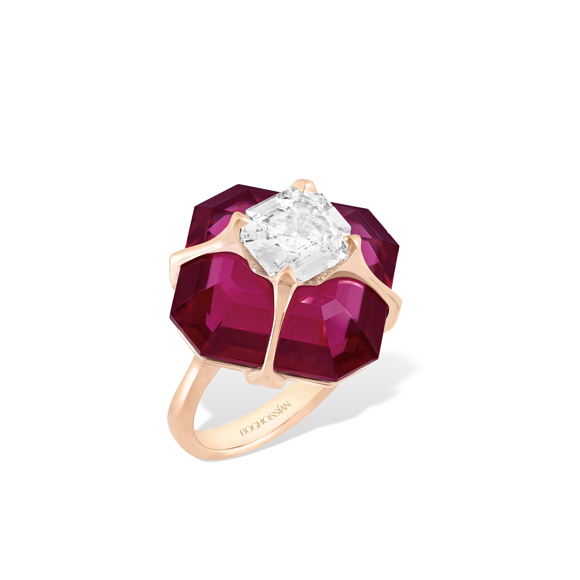 Kissing - Diamond and Rubellite Ring