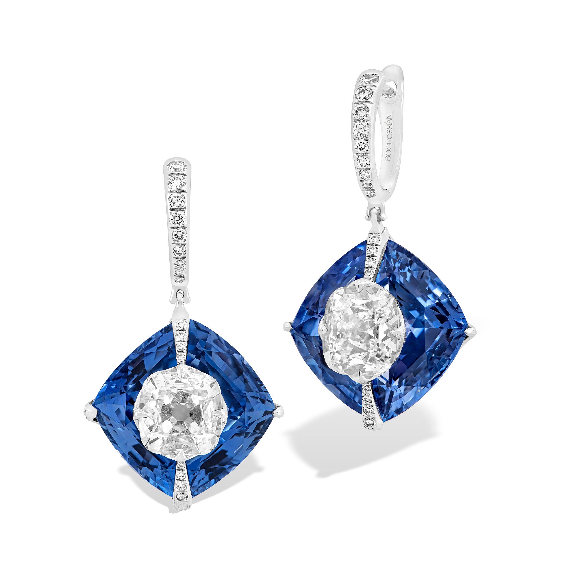 Kissing - Diamond and Sapphire Earrings