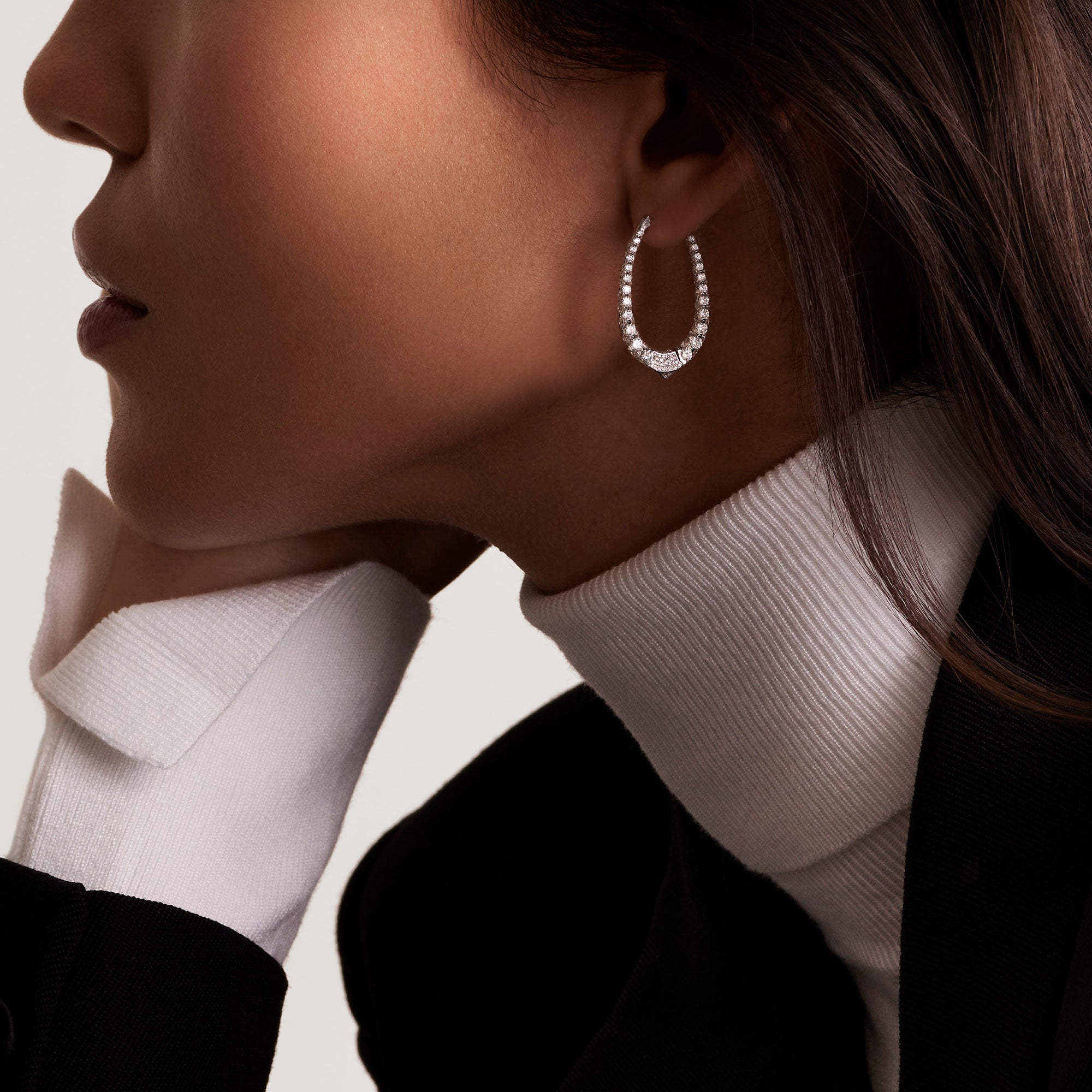 Merveilles Halo - Diamond Medium Earrings