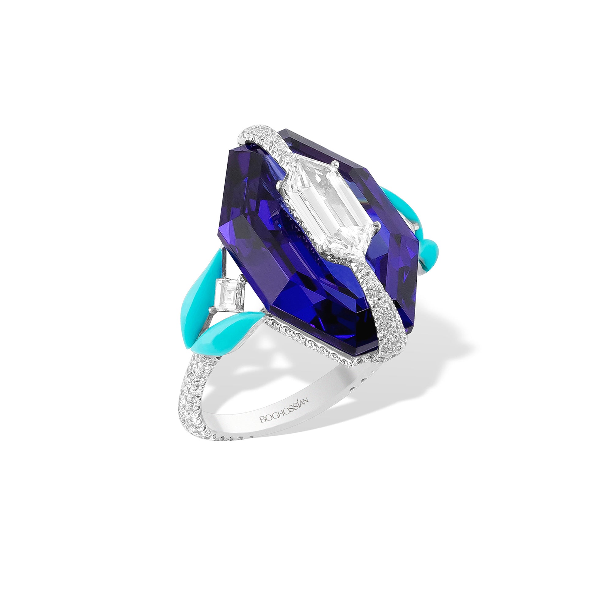 Kissing - Diamond and Tanzanite Ring