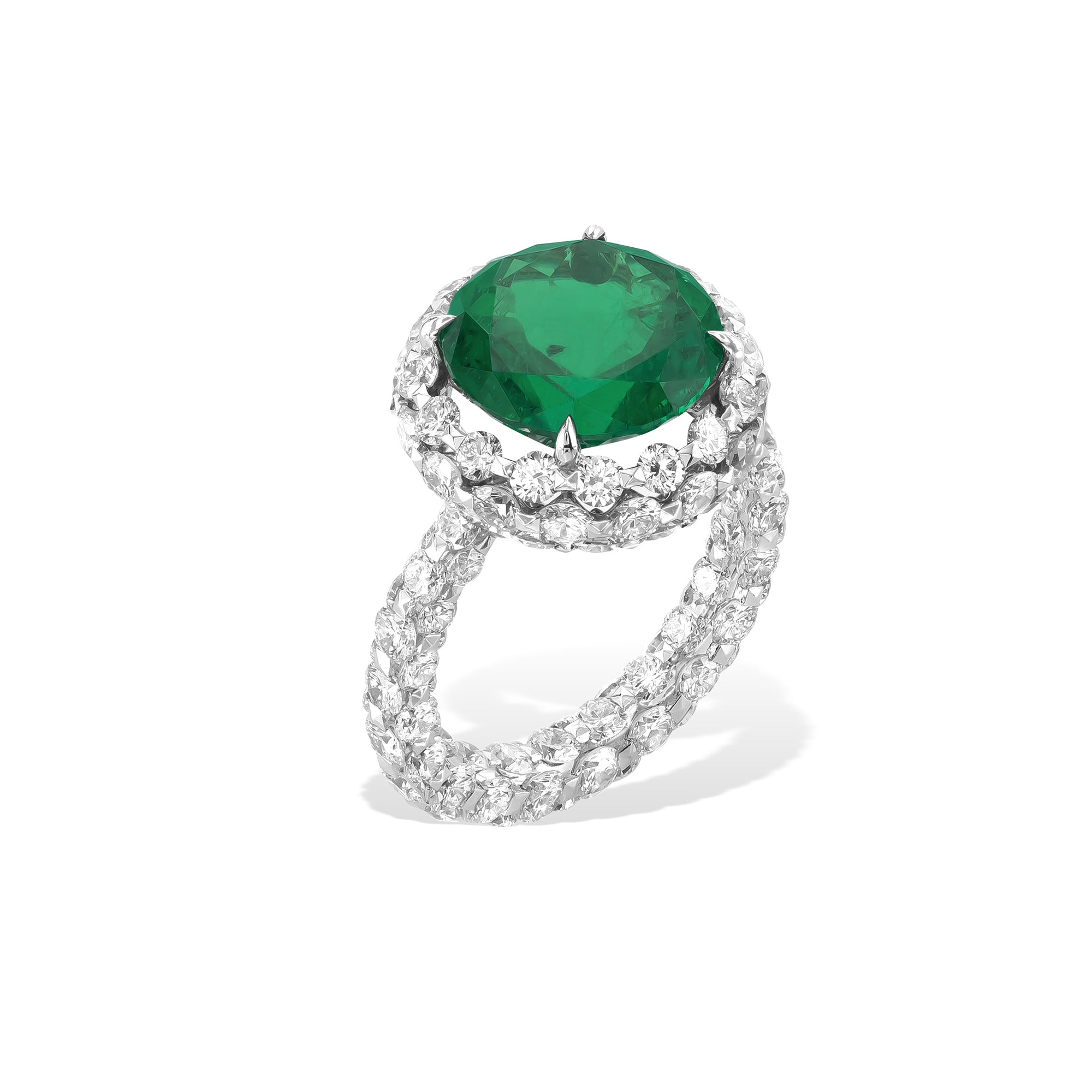 Merveilles Bridal - Emerald and Diamond Ring