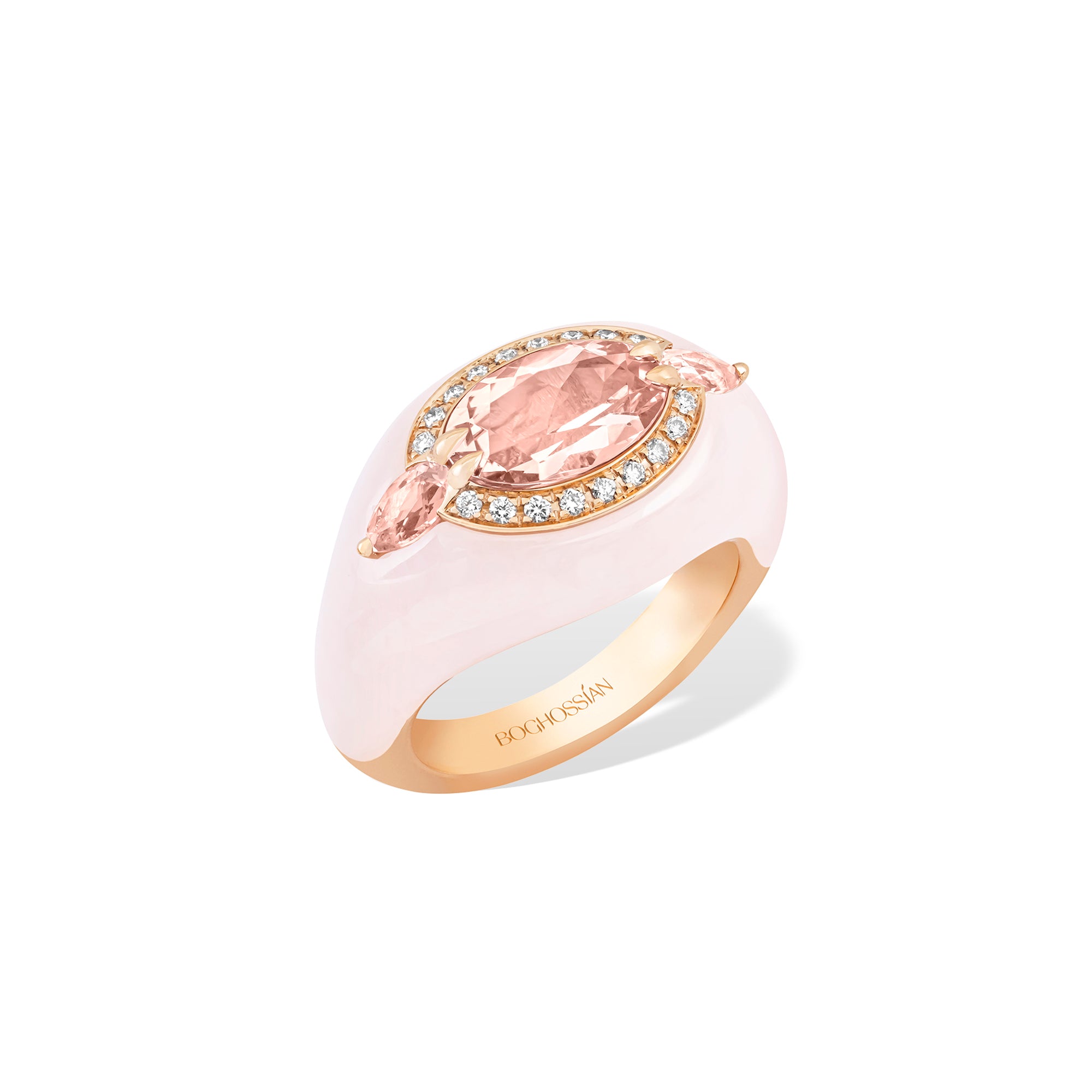 Reveal - Morganite and Pink Opal Ring