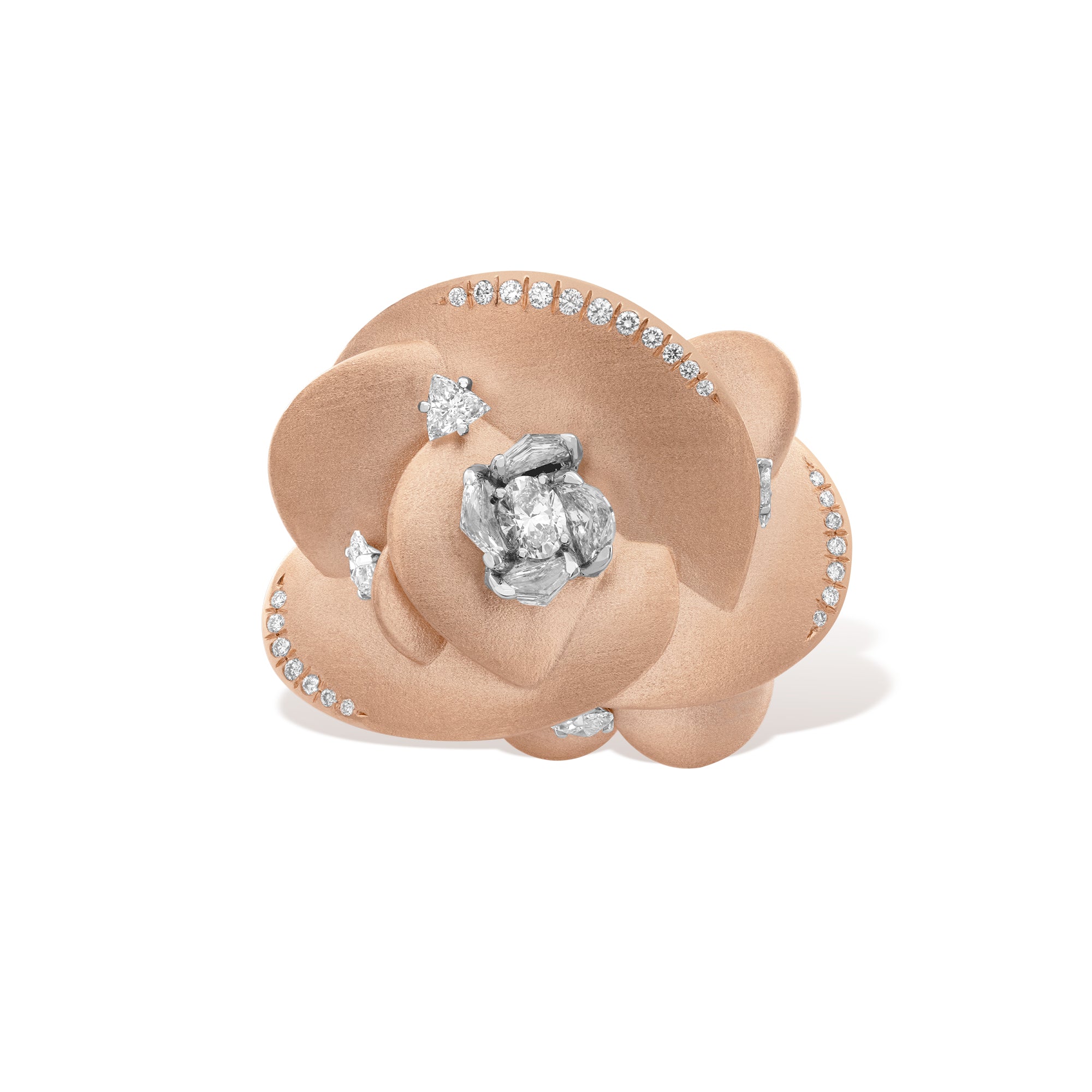 Desert Rose - Rose Gold & Diamond Ring, Medium