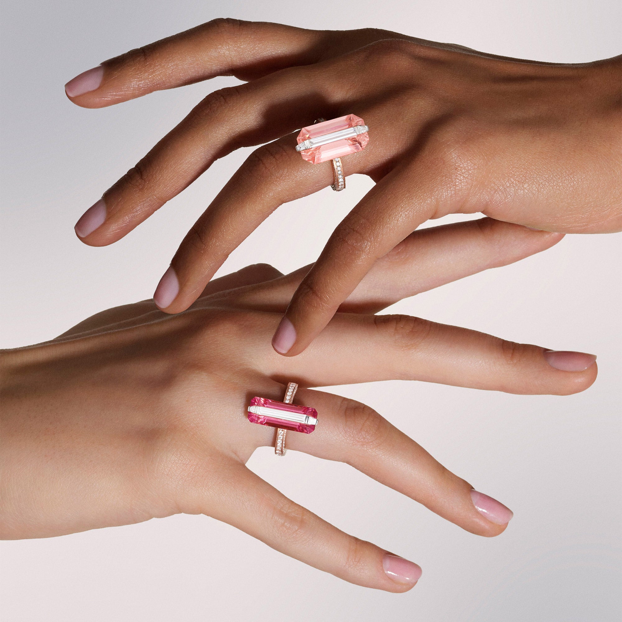 Wrapped - Diamond and Pink Tourmaline Ring