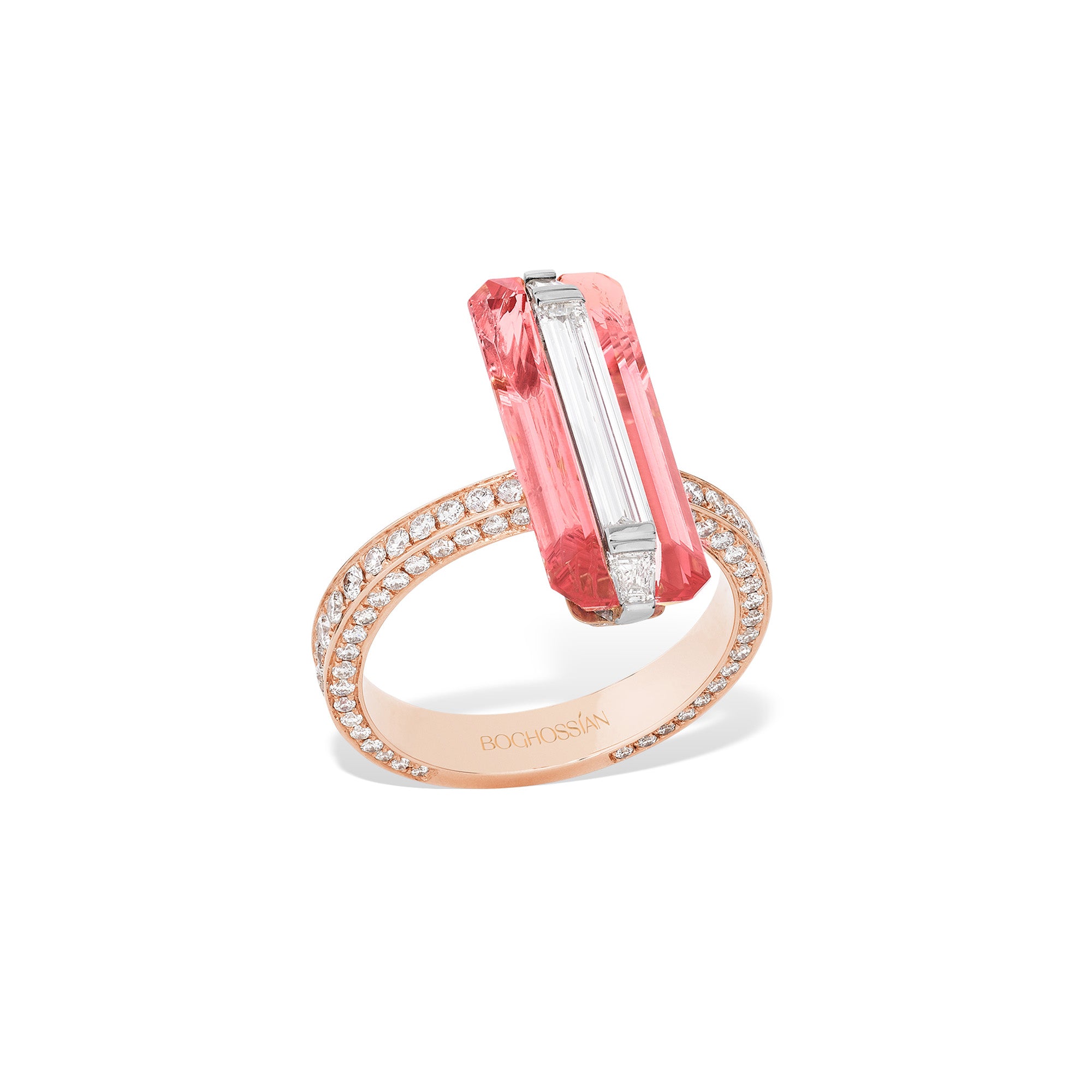 Wrapped - Diamond and Pink Tourmaline Ring