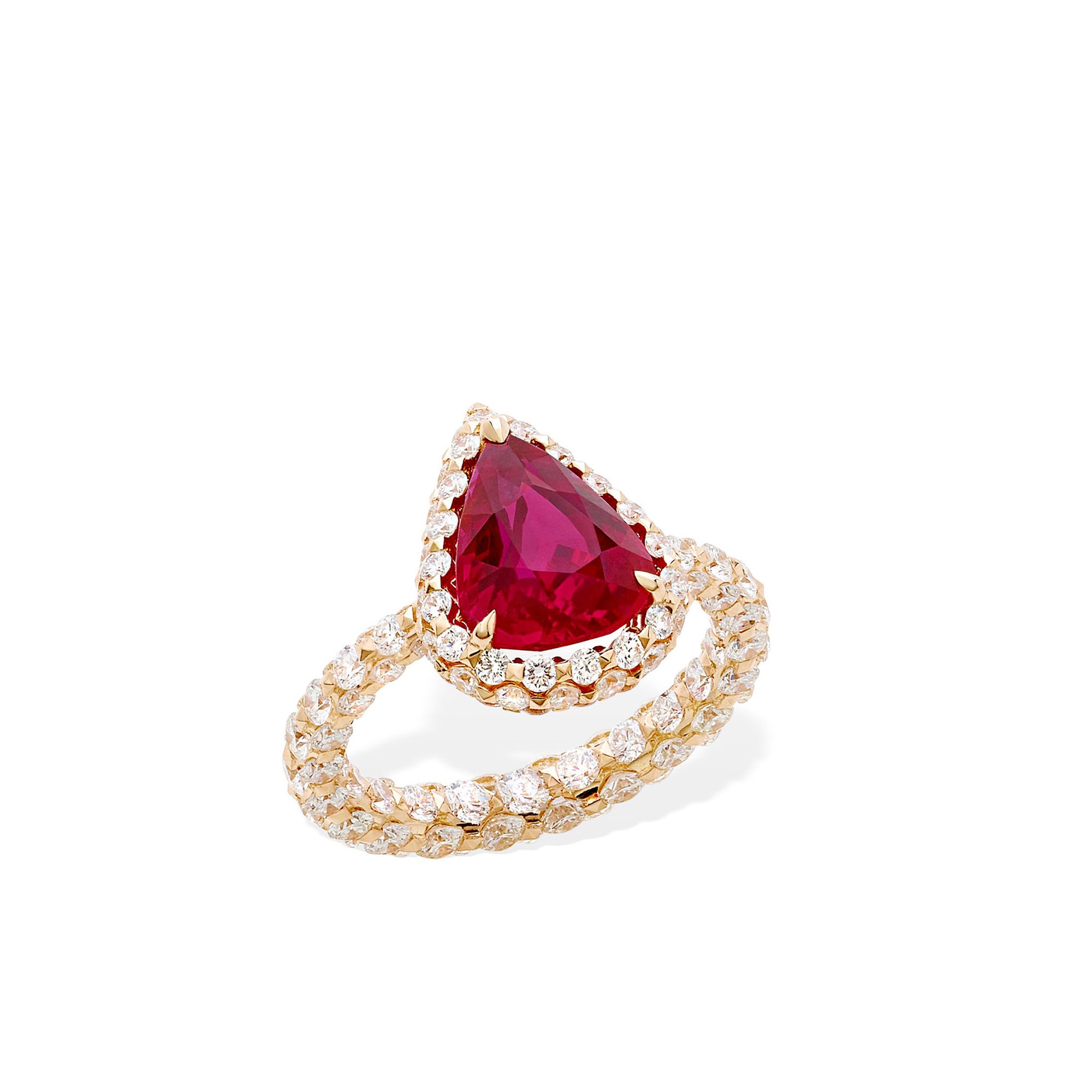 Merveilles Bridal - Ruby and Diamond Ring