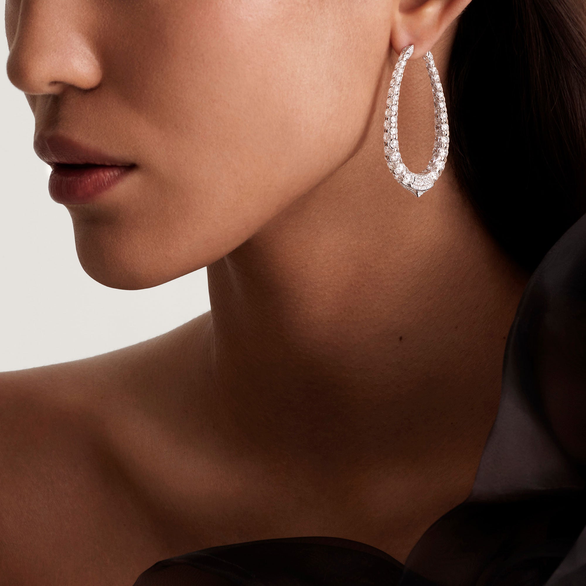 Merveilles Halo - Diamond Large Earrings