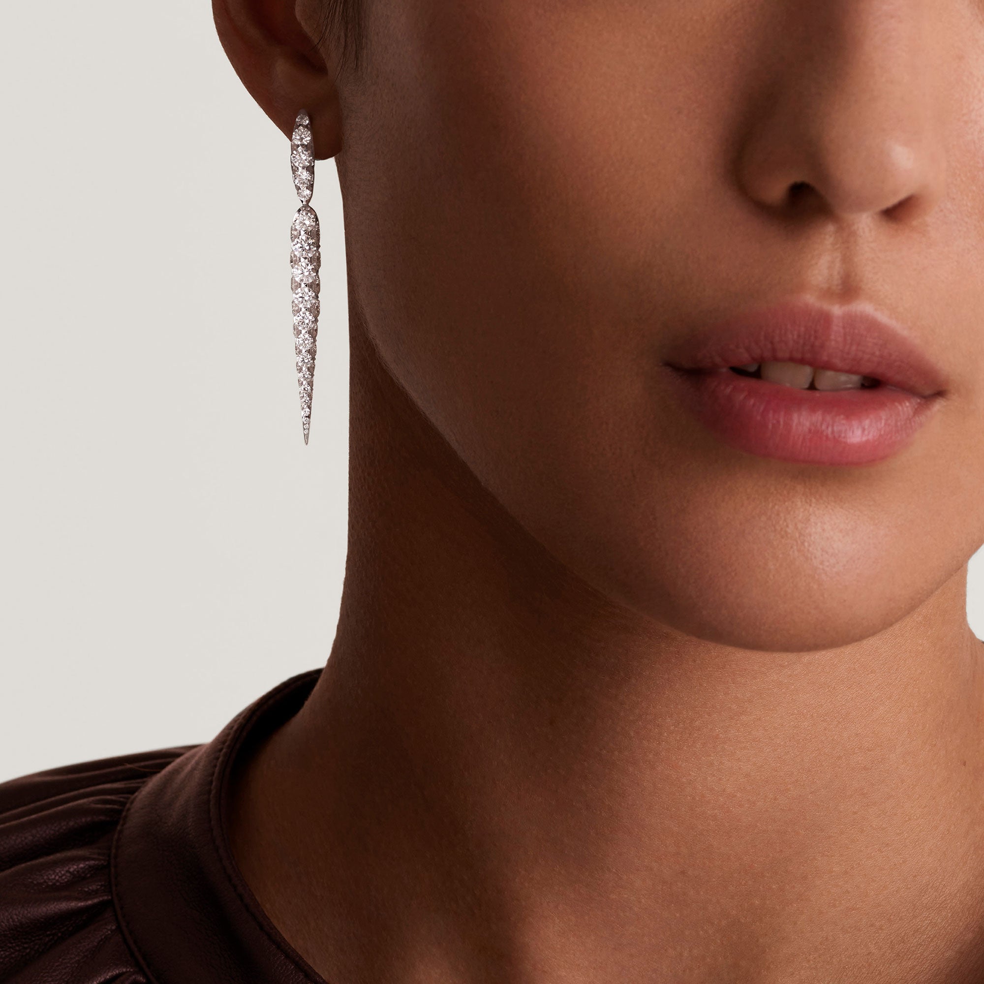 Merveilles Icicle - Diamond Medium Earrings