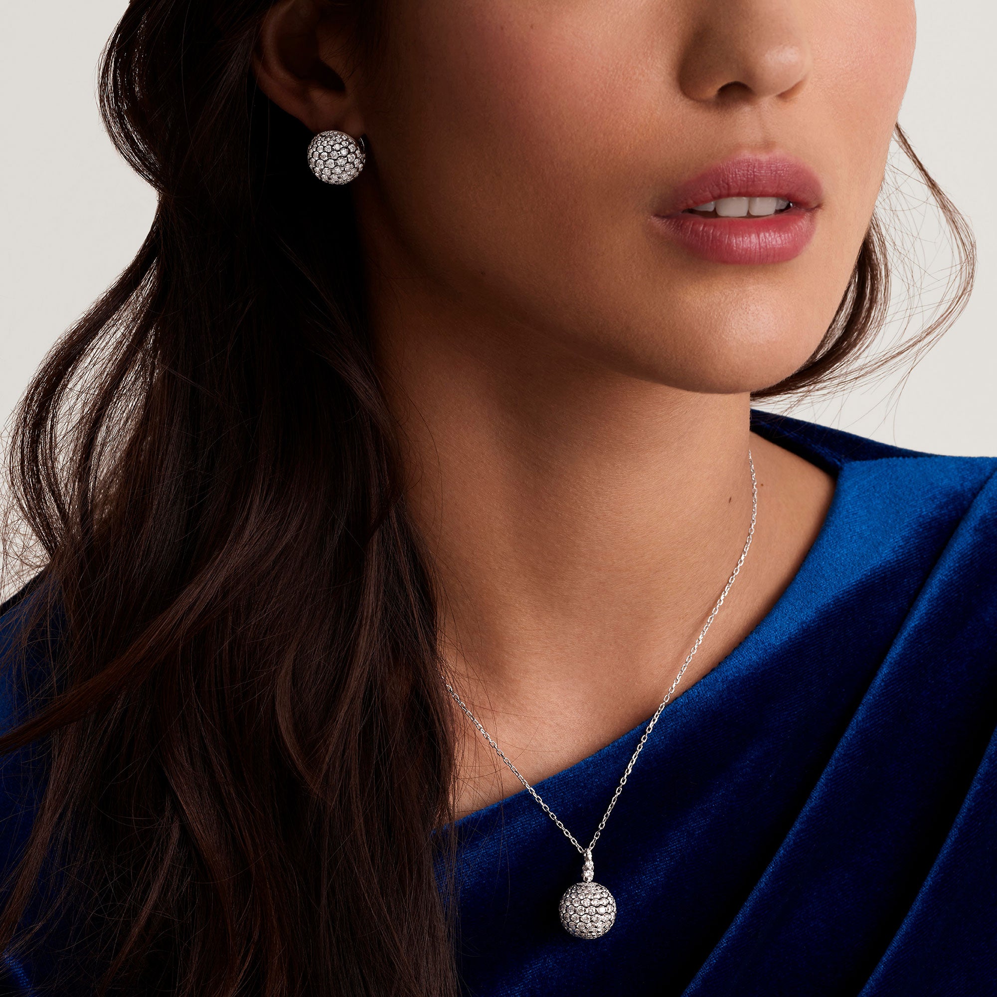 Merveilles Sphere - Diamond Small Earrings - 15mm