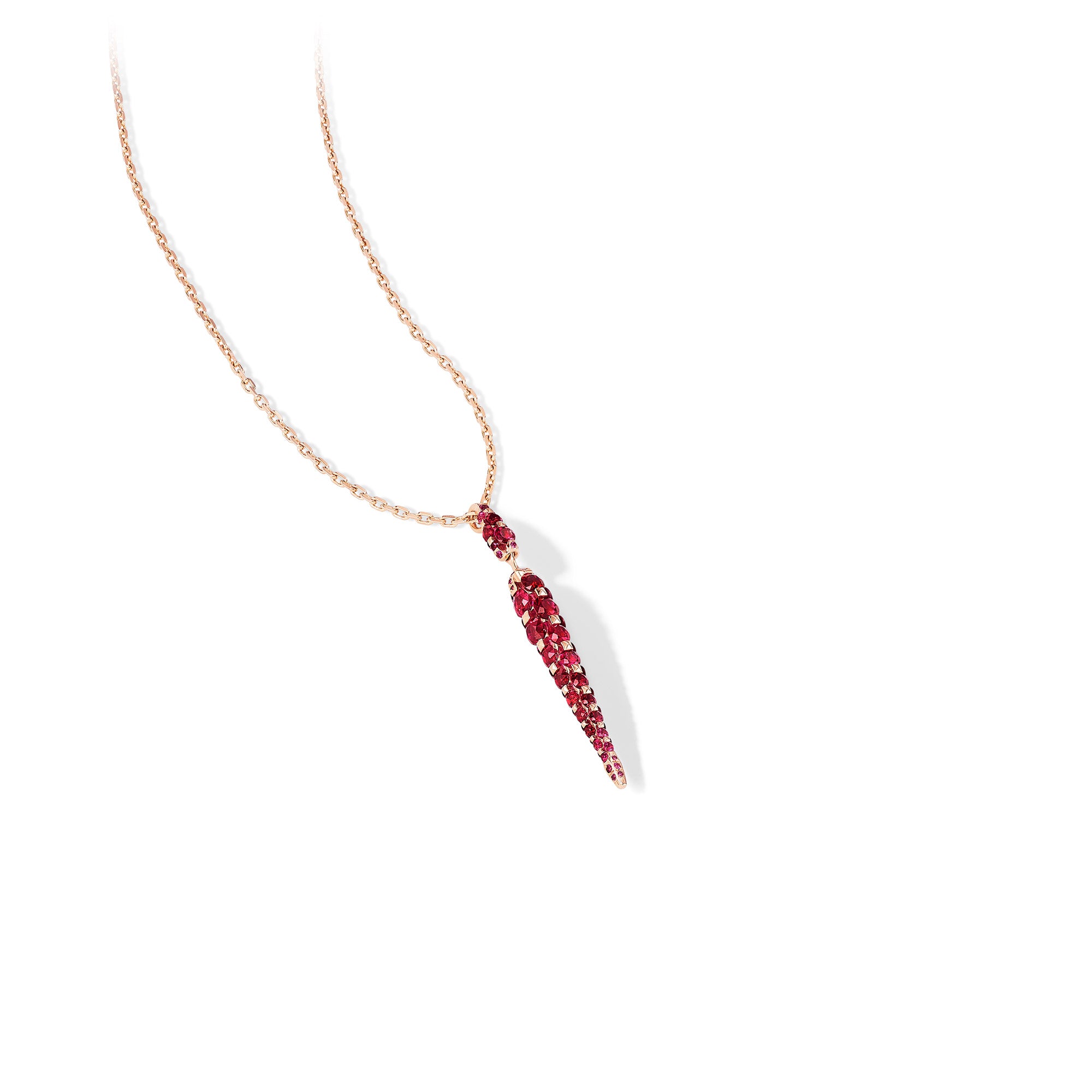Merveilles Icicle - Ruby Small Pendant