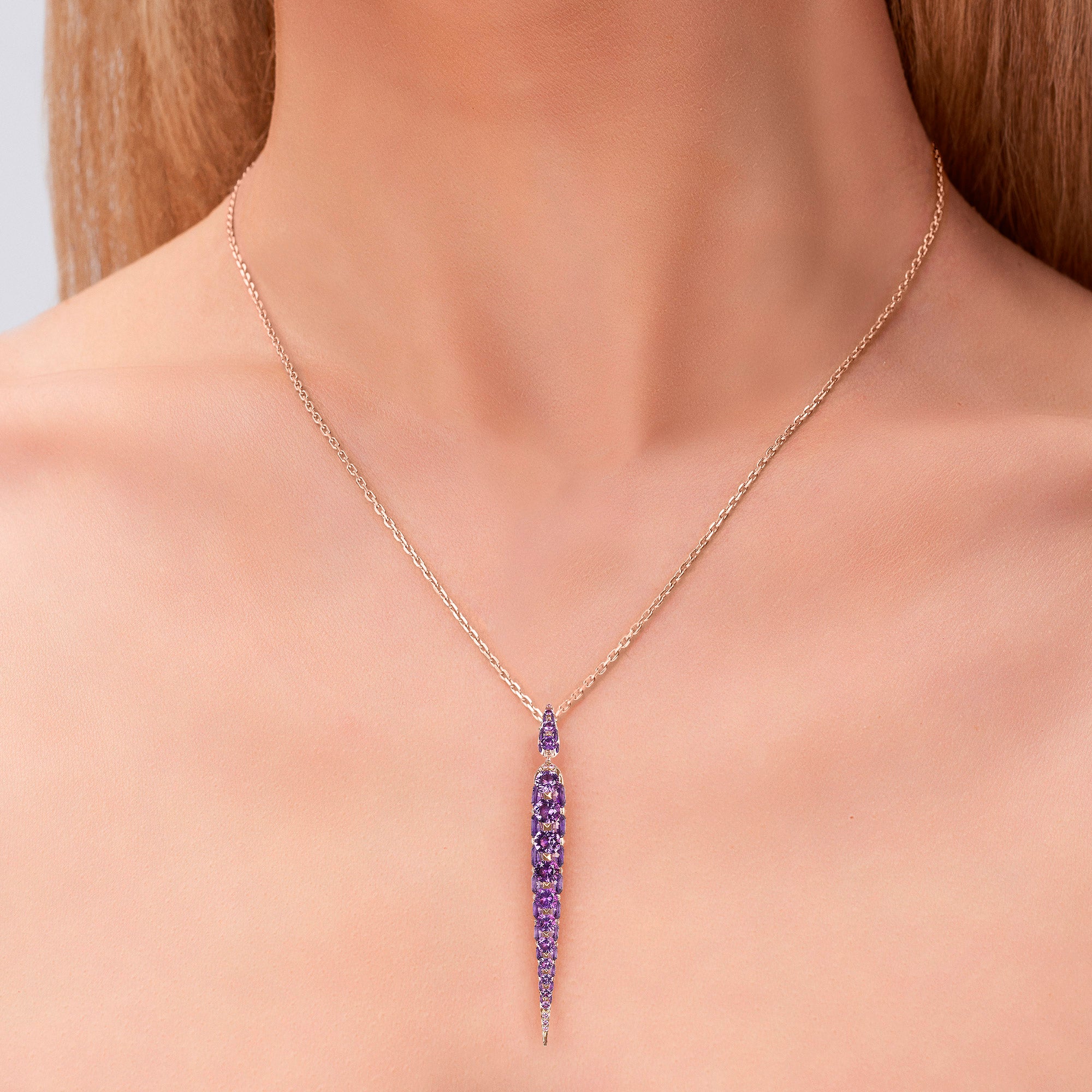 Merveilles Icicle - Amethyst Medium Pendant