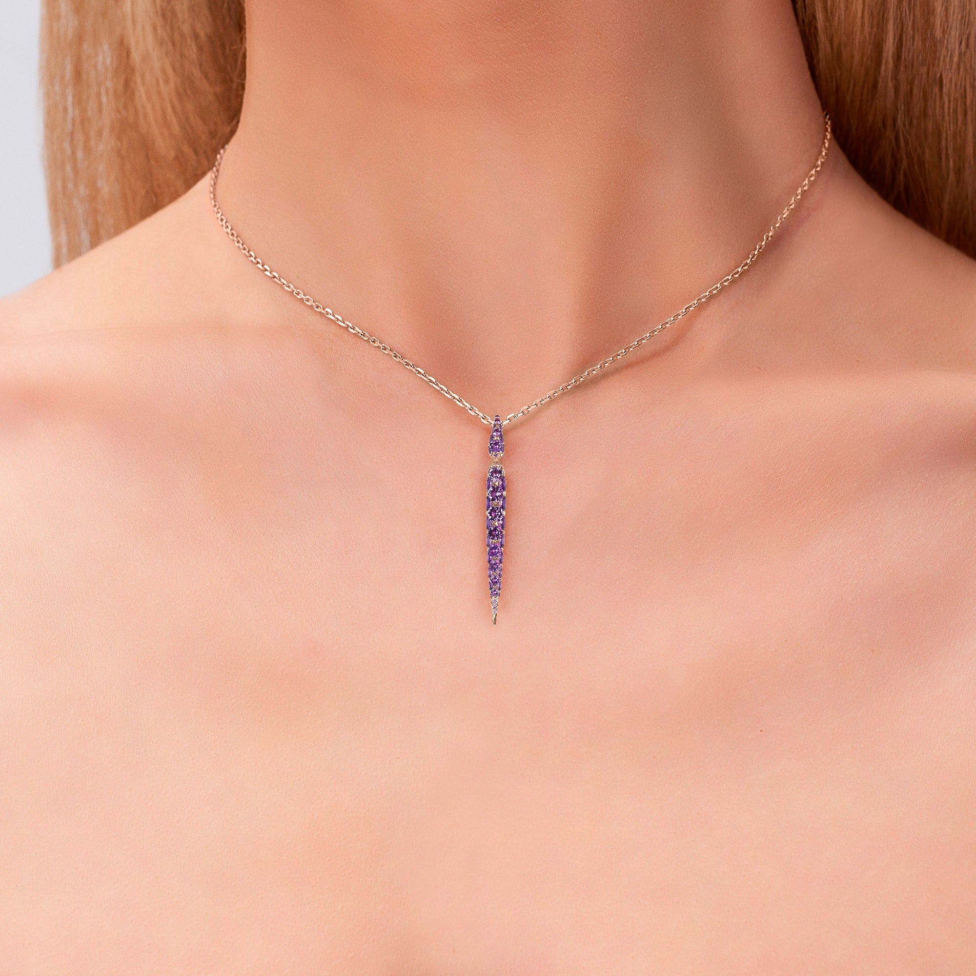 Merveilles Icicle - Amethyst Small Pendant