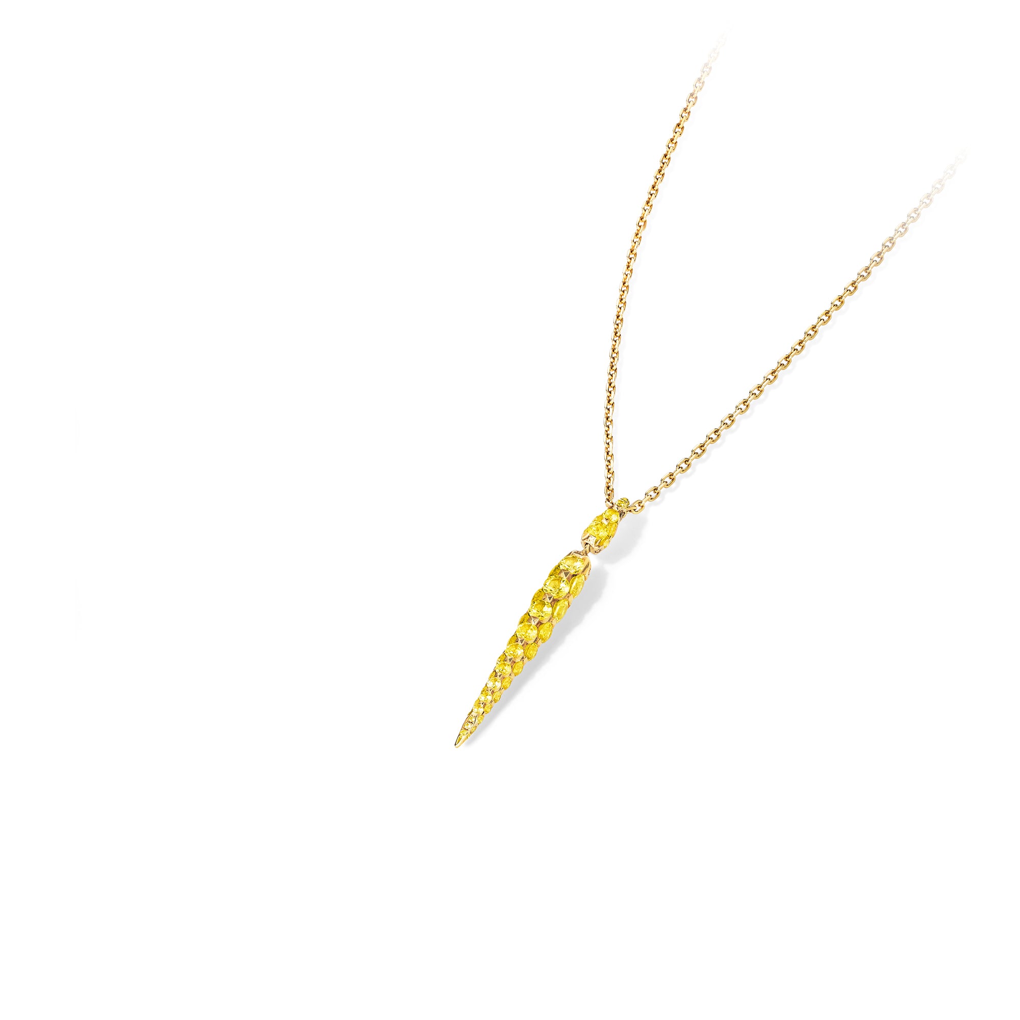 Merveilles Icicle - Yellow Sapphire Small Pendant