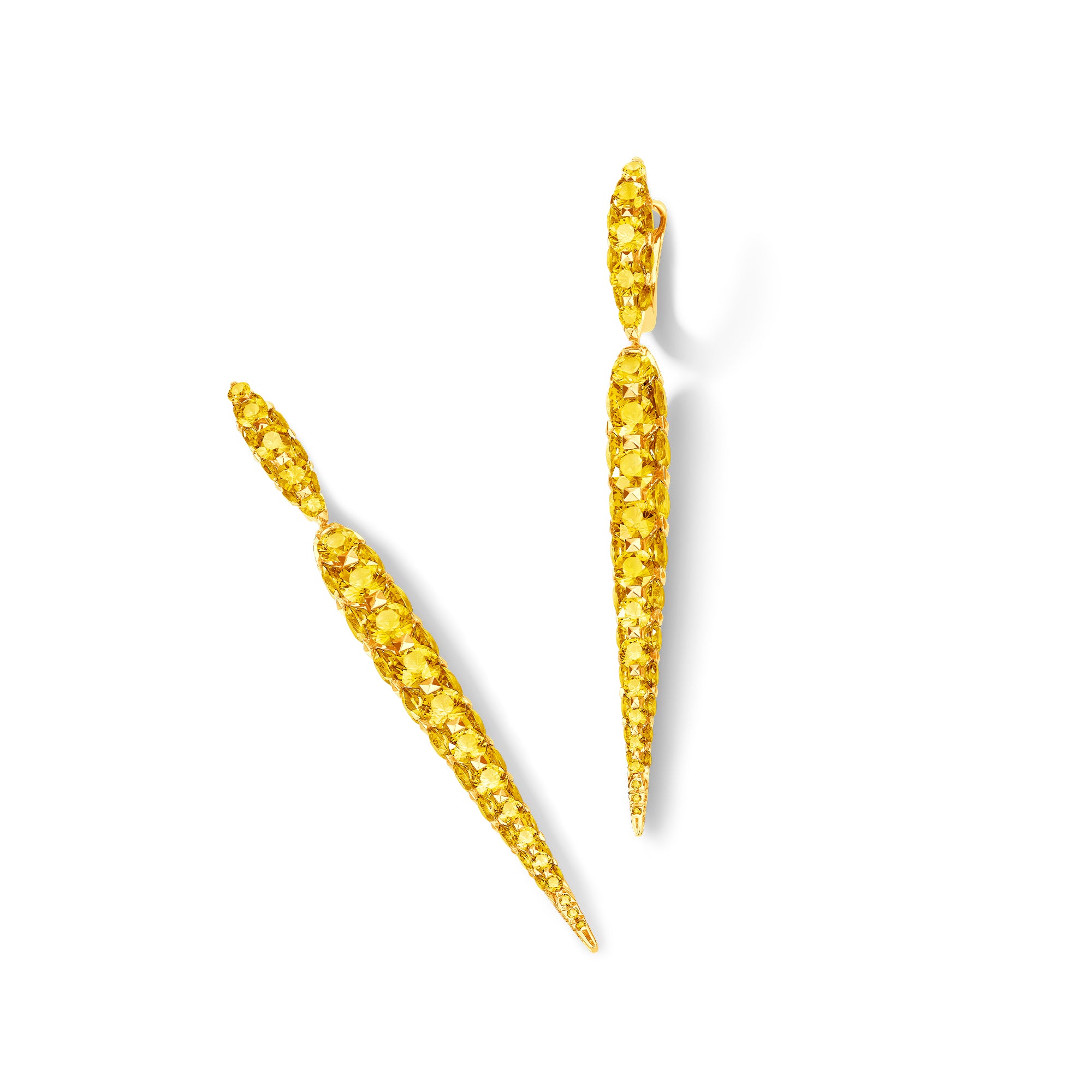 Merveilles Icicle - Yellow Sapphire Medium Earrings