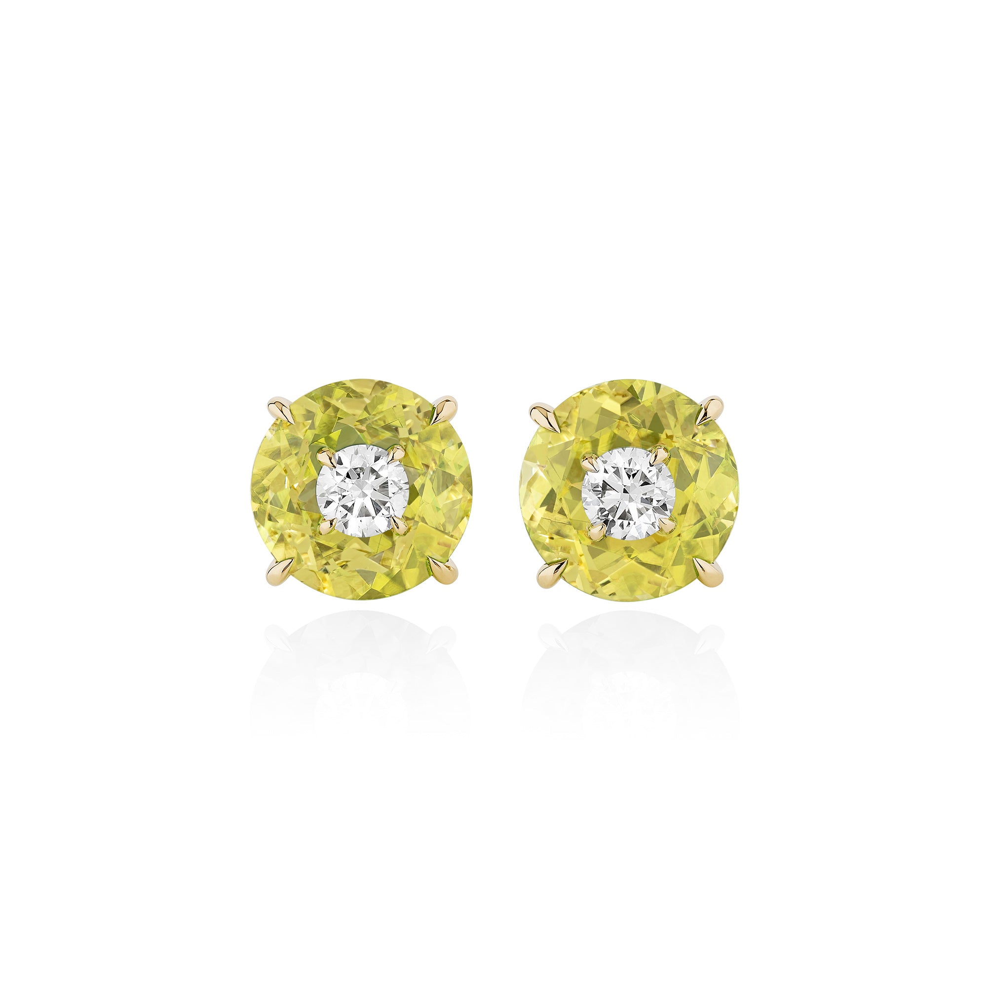 Crush - Diamond and Lemon Quartz Earrings