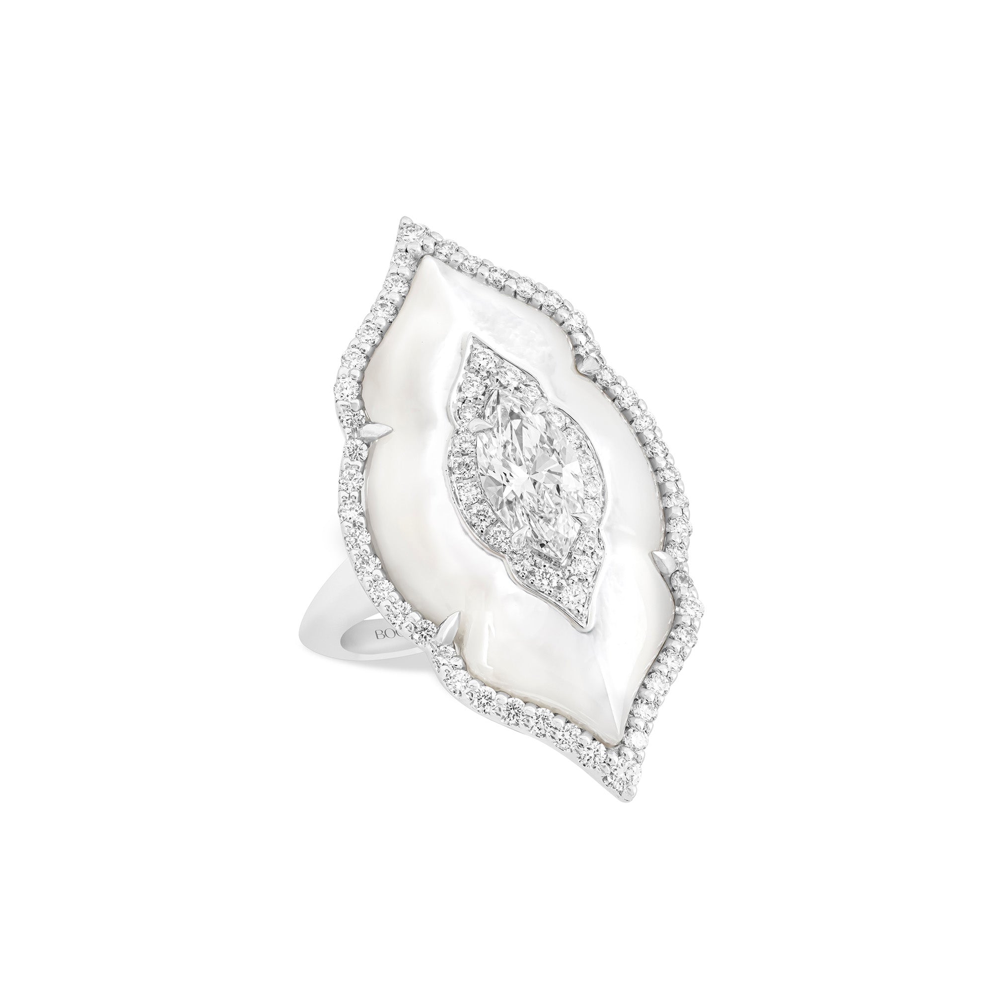 Arches - Diamond and Mother-of-Pearl Ring