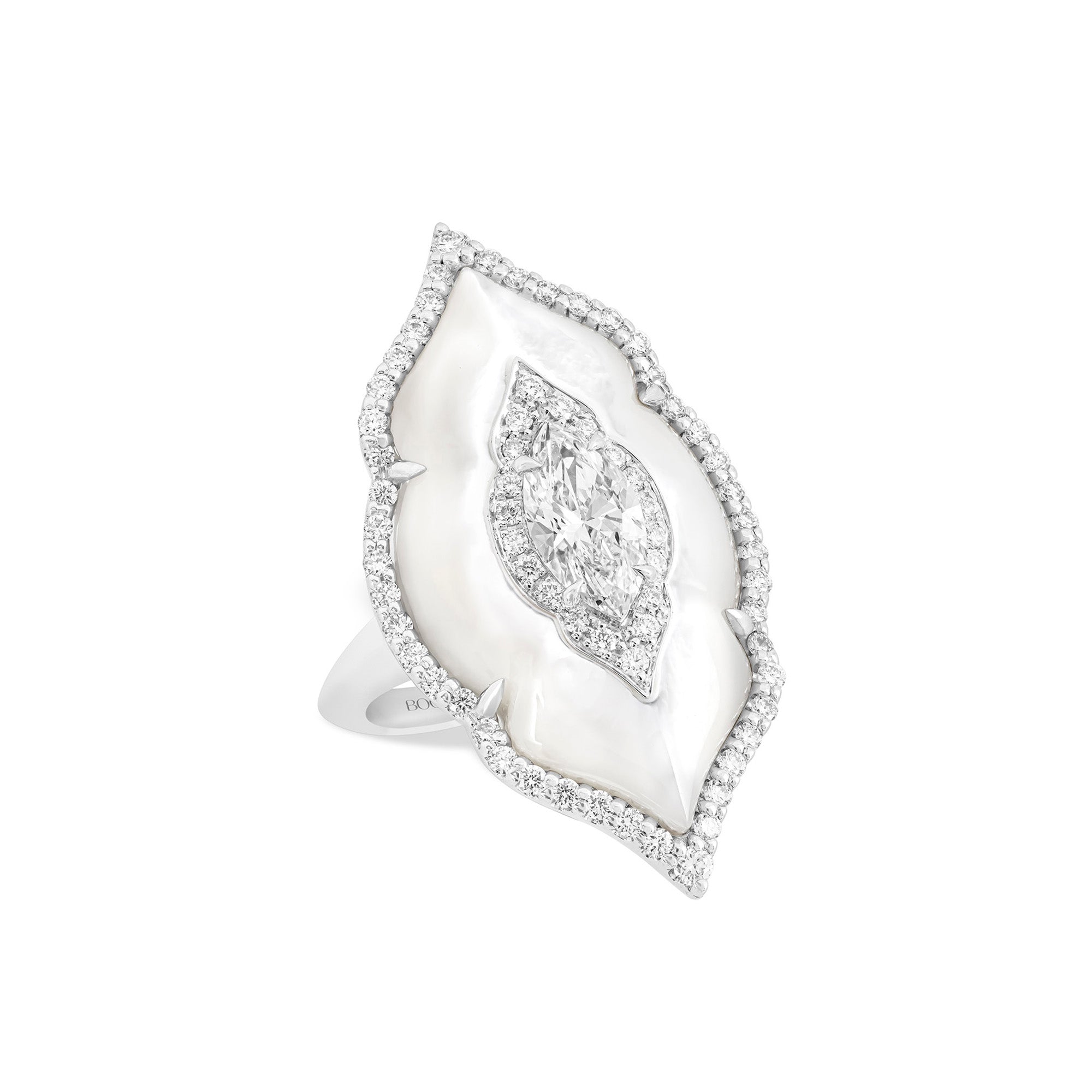 Arches - Diamond and Mother-of-Pearl Ring