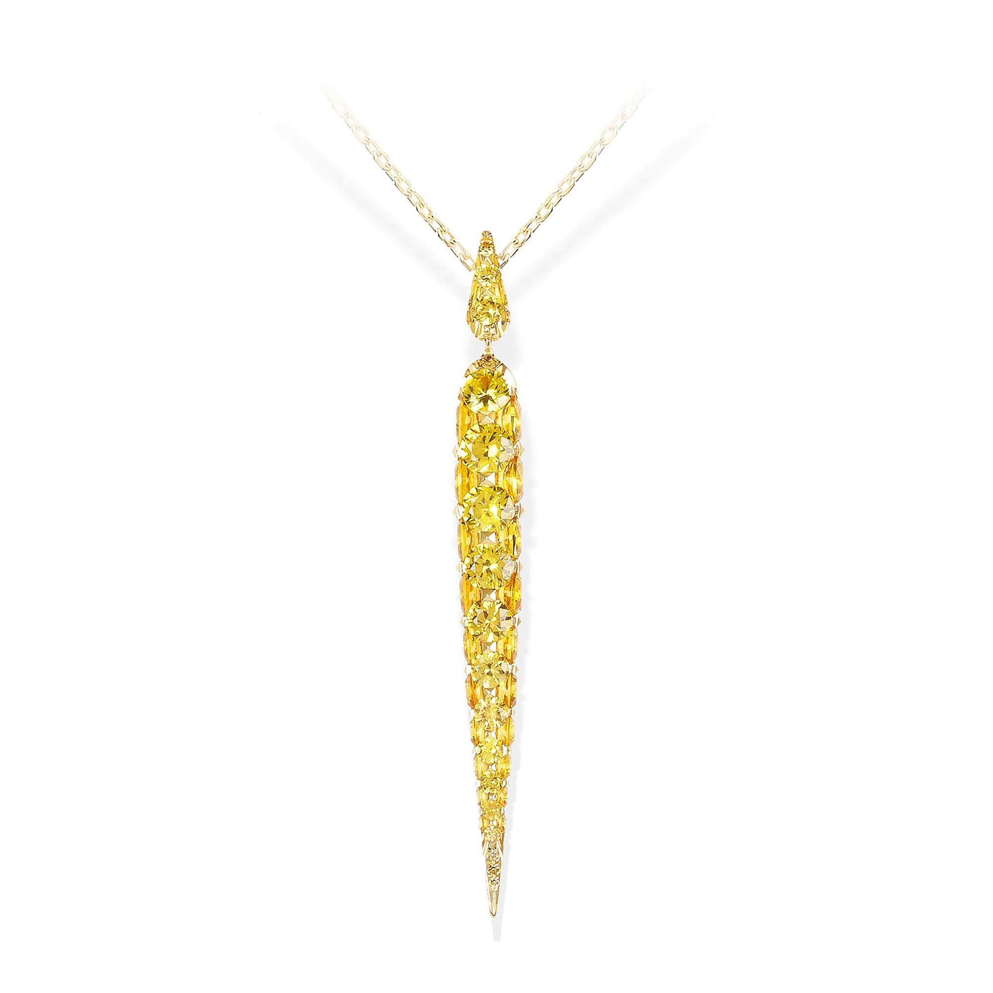 Merveilles Icicle - Yellow Sapphire Medium Pendant
