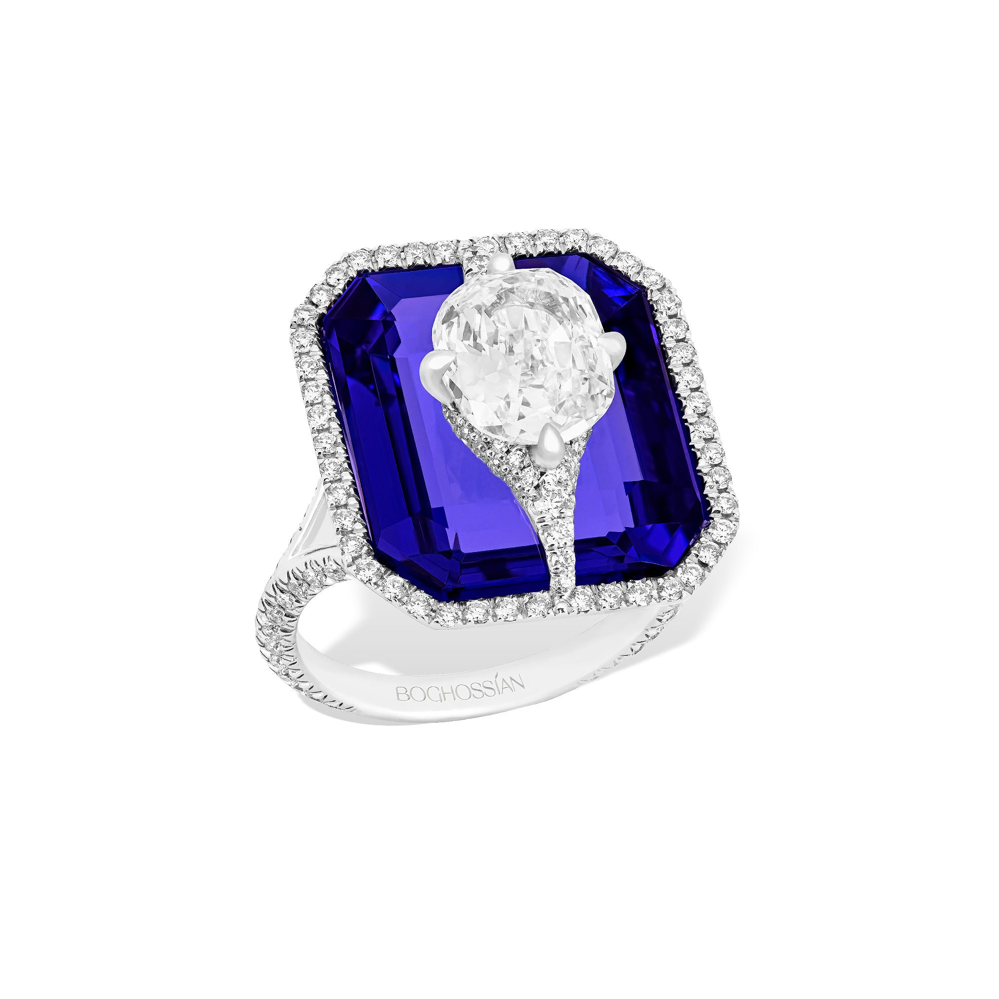 Kissing - Diamond and Tanzanite Ring