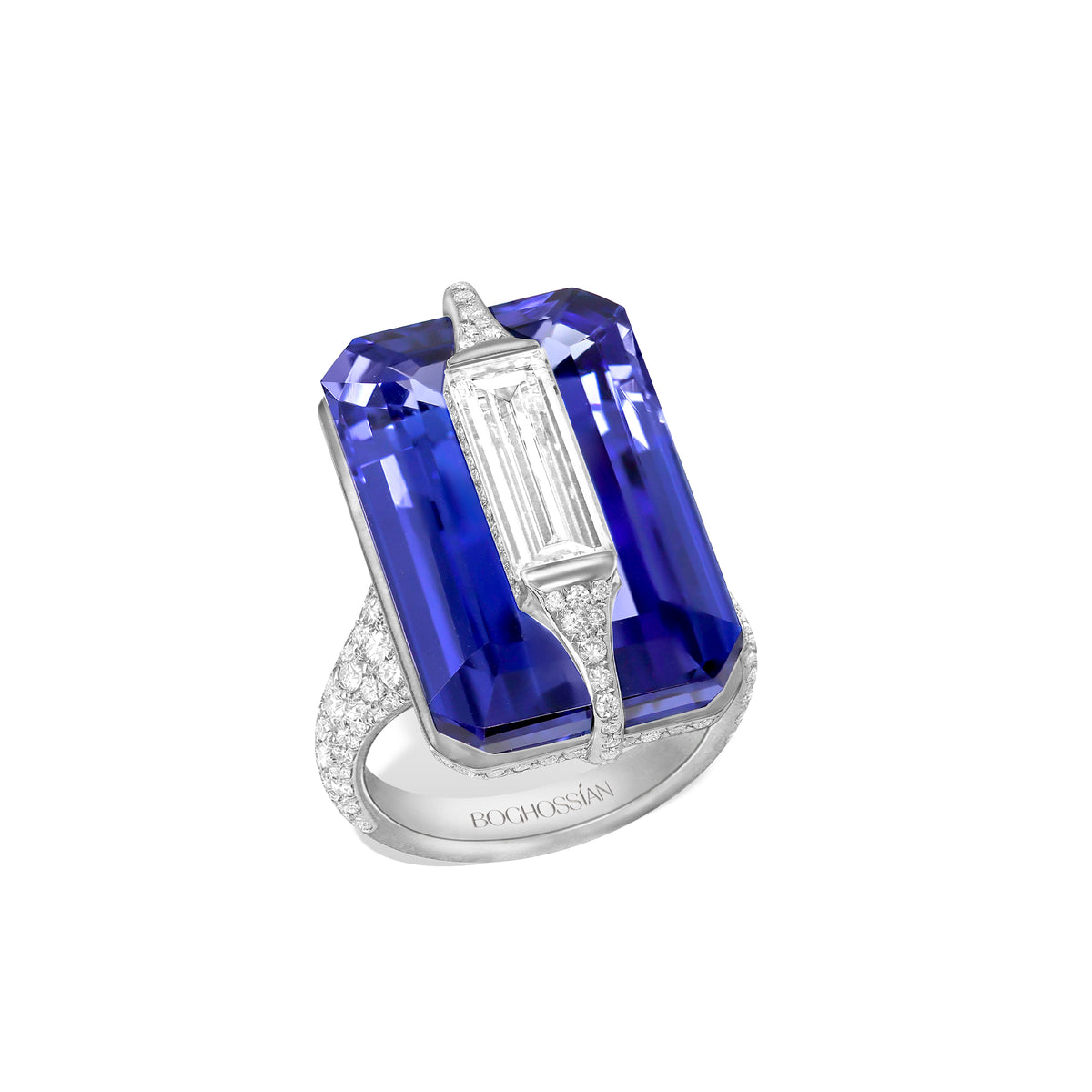 Kissing - Diamond and Tanzanite Ring