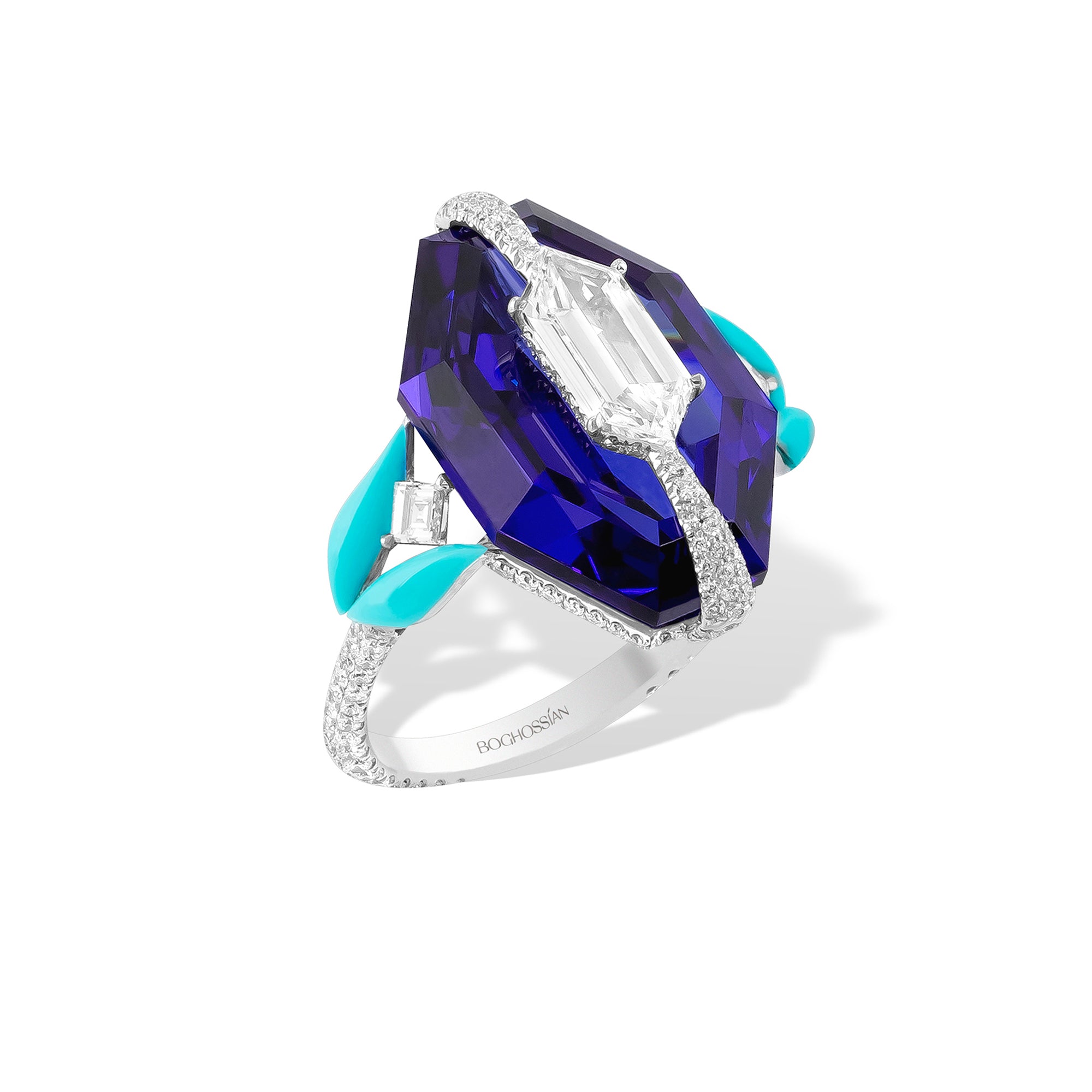 Kissing - Diamond and Tanzanite Ring