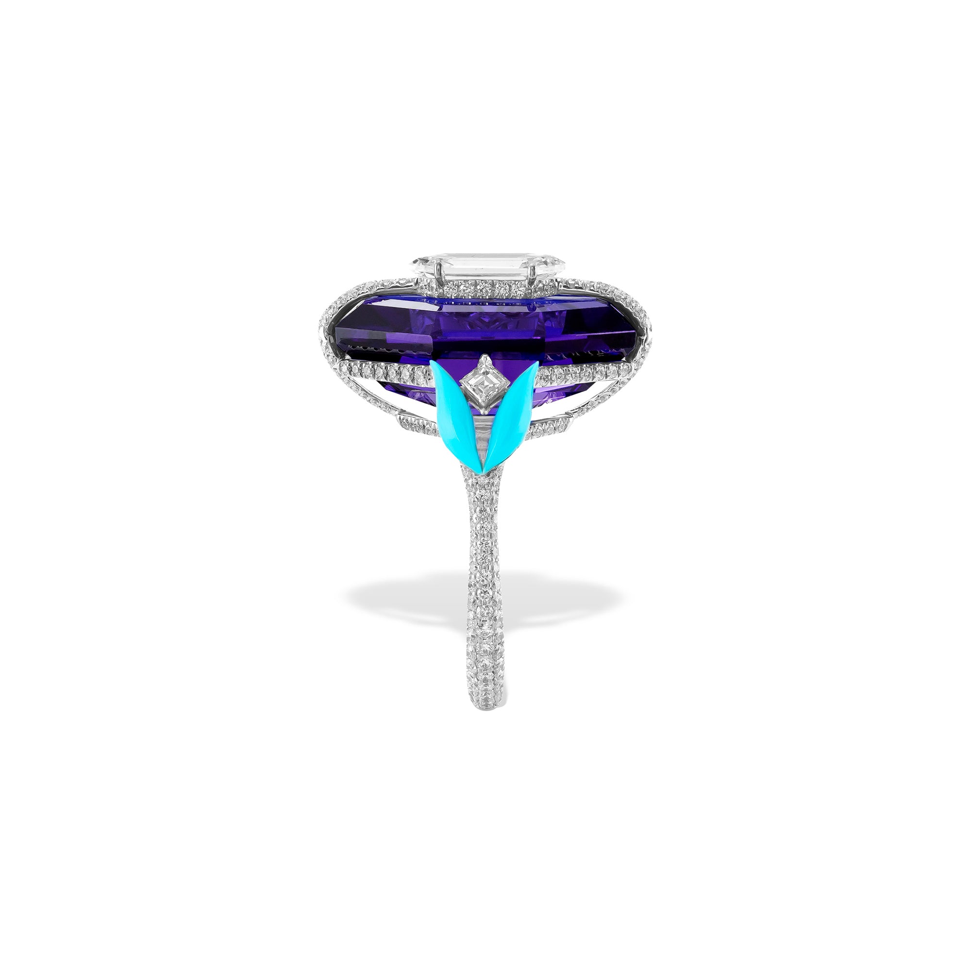 Kissing - Diamond and Tanzanite Ring
