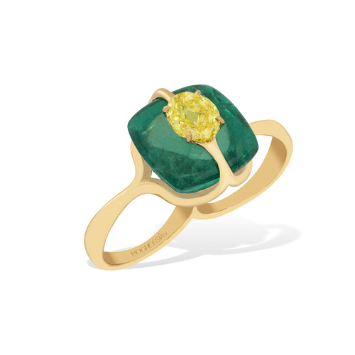 Kissing - Diamond and Tourmaline Ring