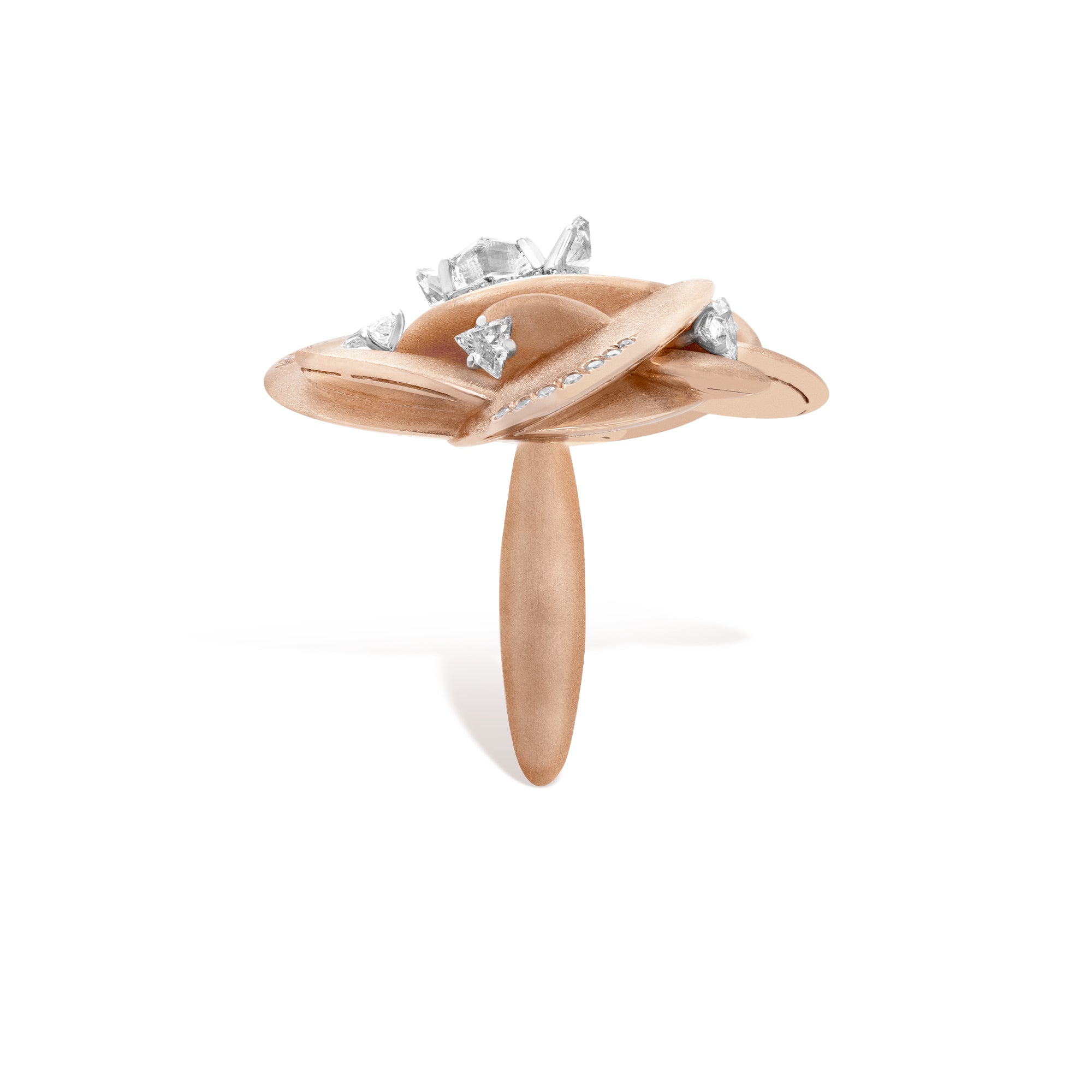 Desert Rose - Rose Gold & Diamond Ring - Medium