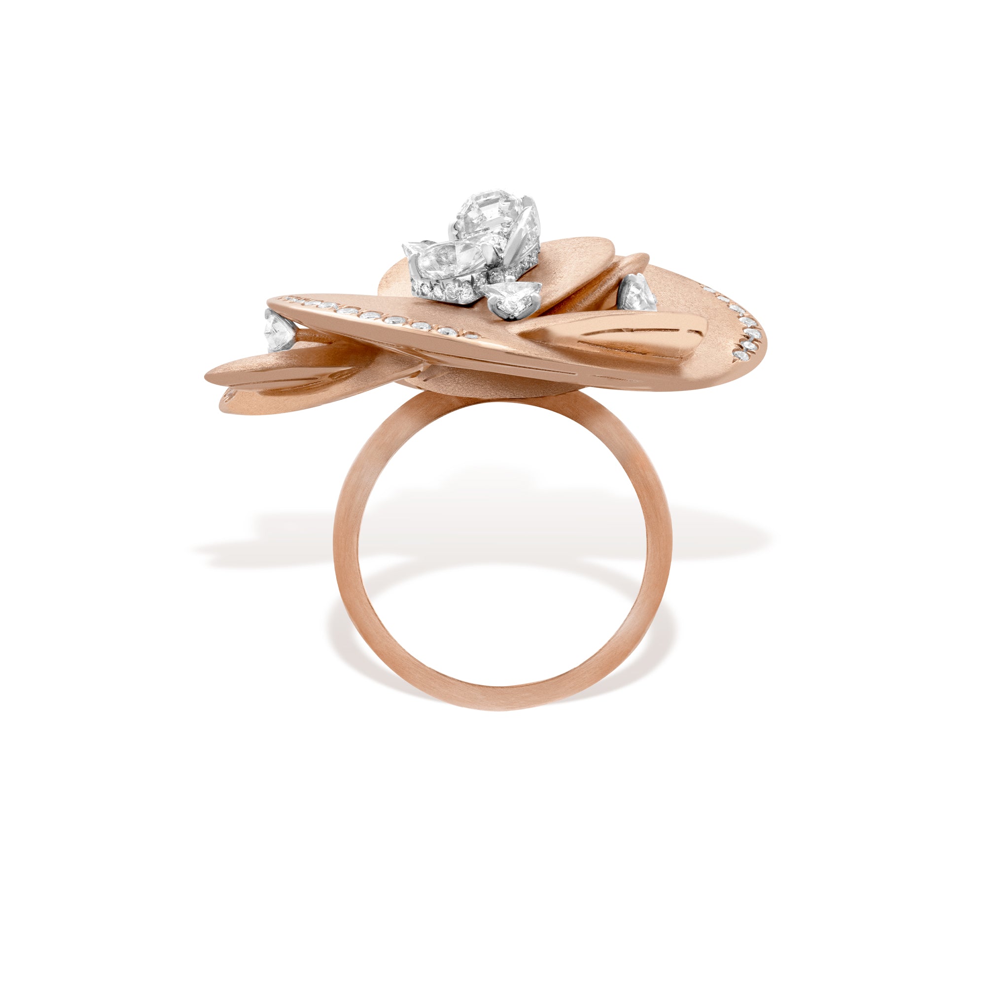 Desert Rose - Rose Gold & Diamond Ring - Medium
