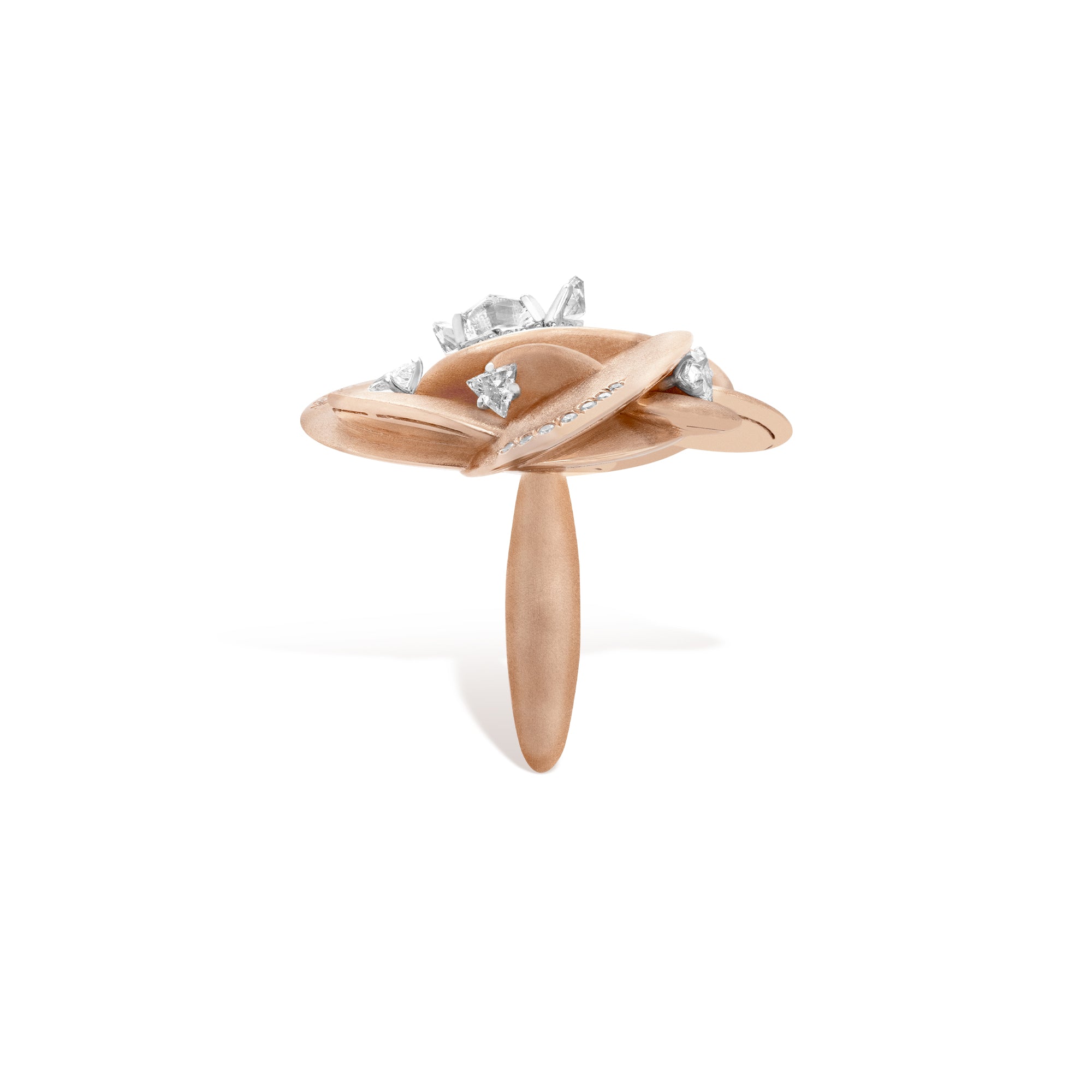 Desert Rose - Rose Gold & Diamond Small Ring