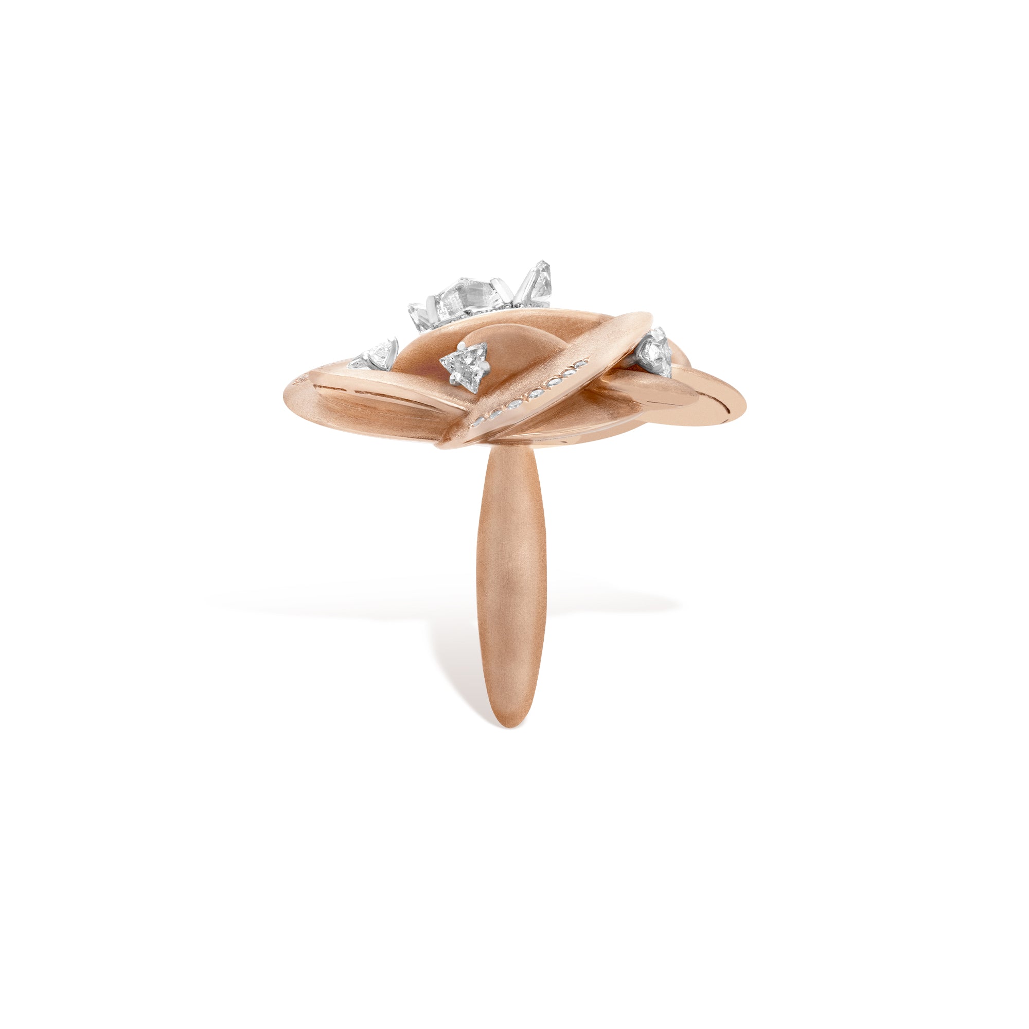 Desert Rose - Rose Gold & Diamond Ring - Small