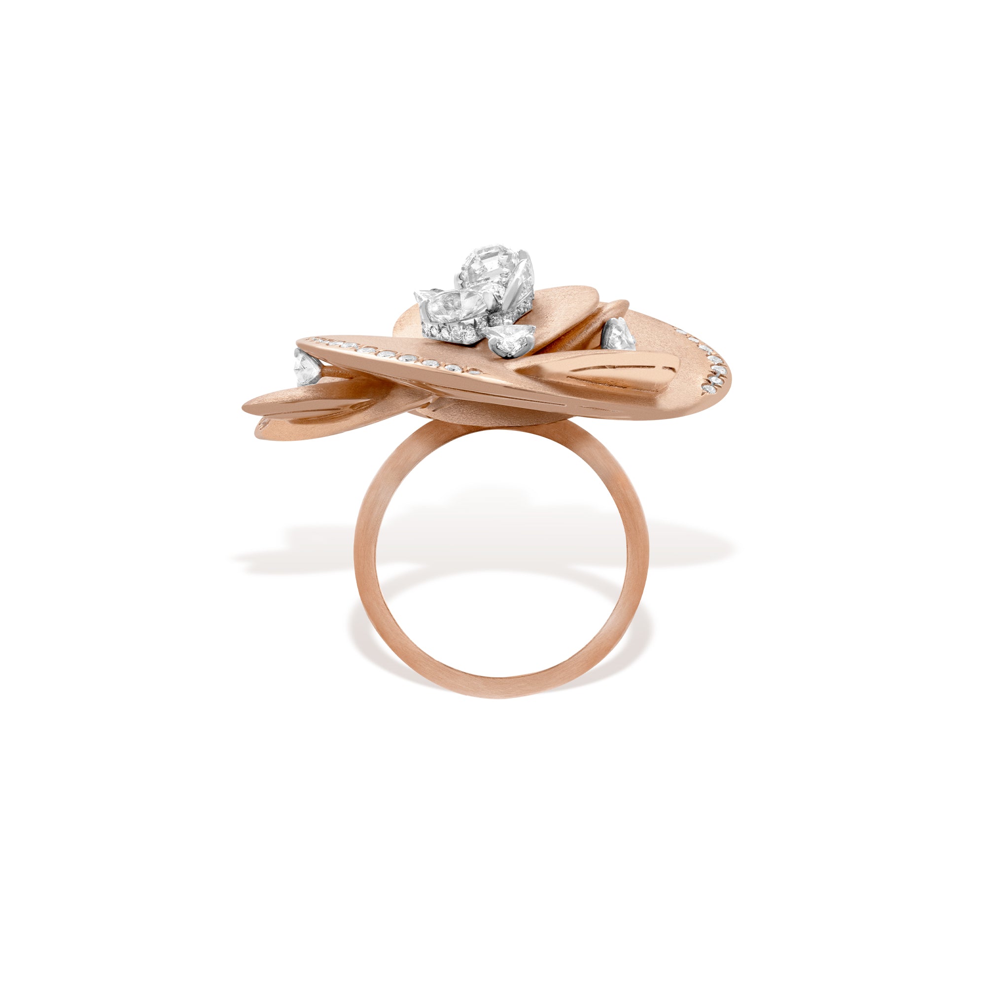 Desert Rose - Rose Gold & Diamond Ring - Small