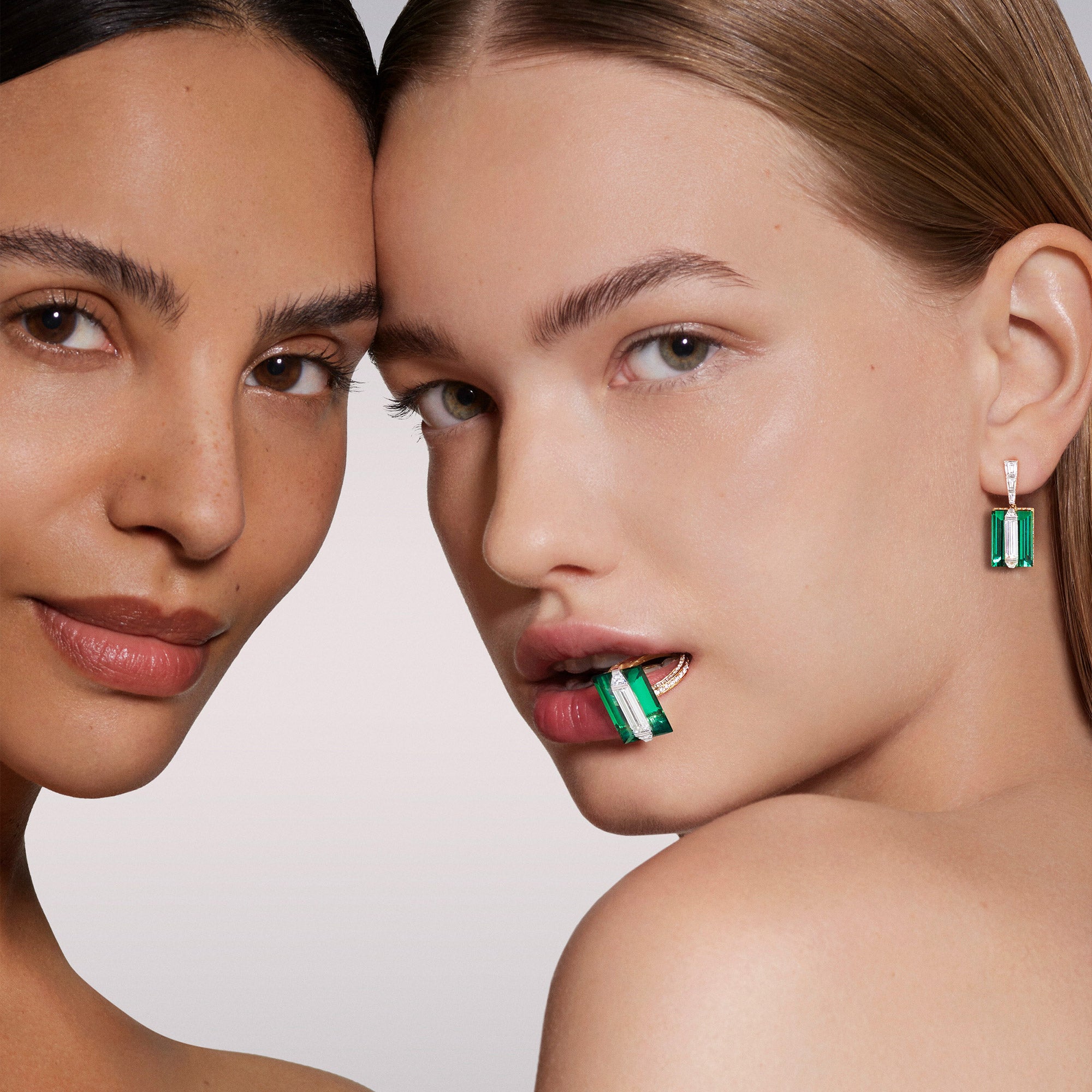 Wrapped - Diamond and Indigolite Earrings