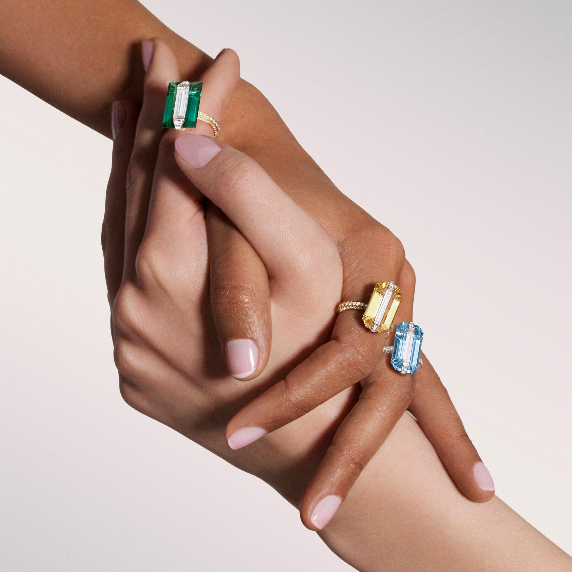 Wrapped - Diamond and Yellow Beryl Ring