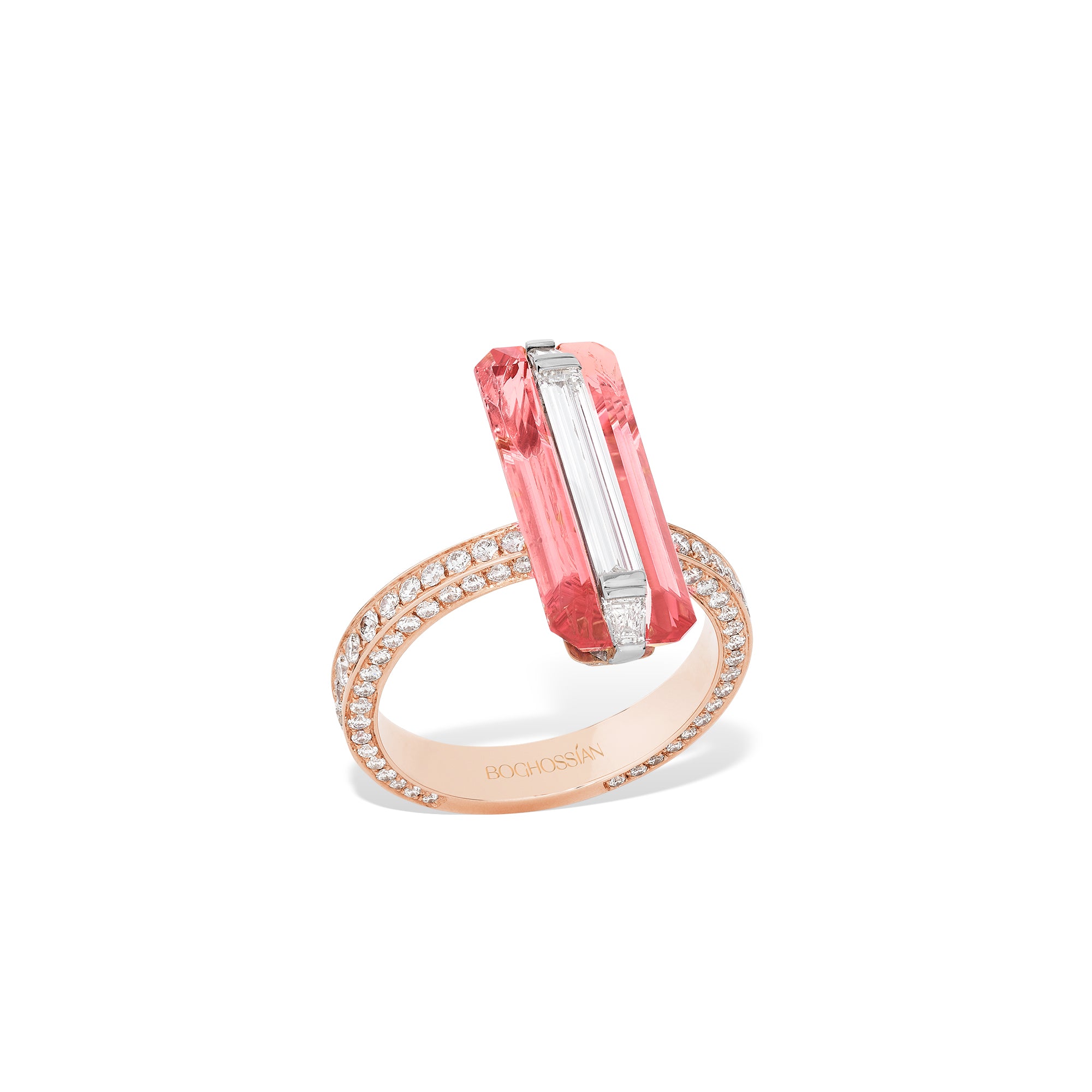 Wrapped - Diamond and Pink Tourmaline Ring