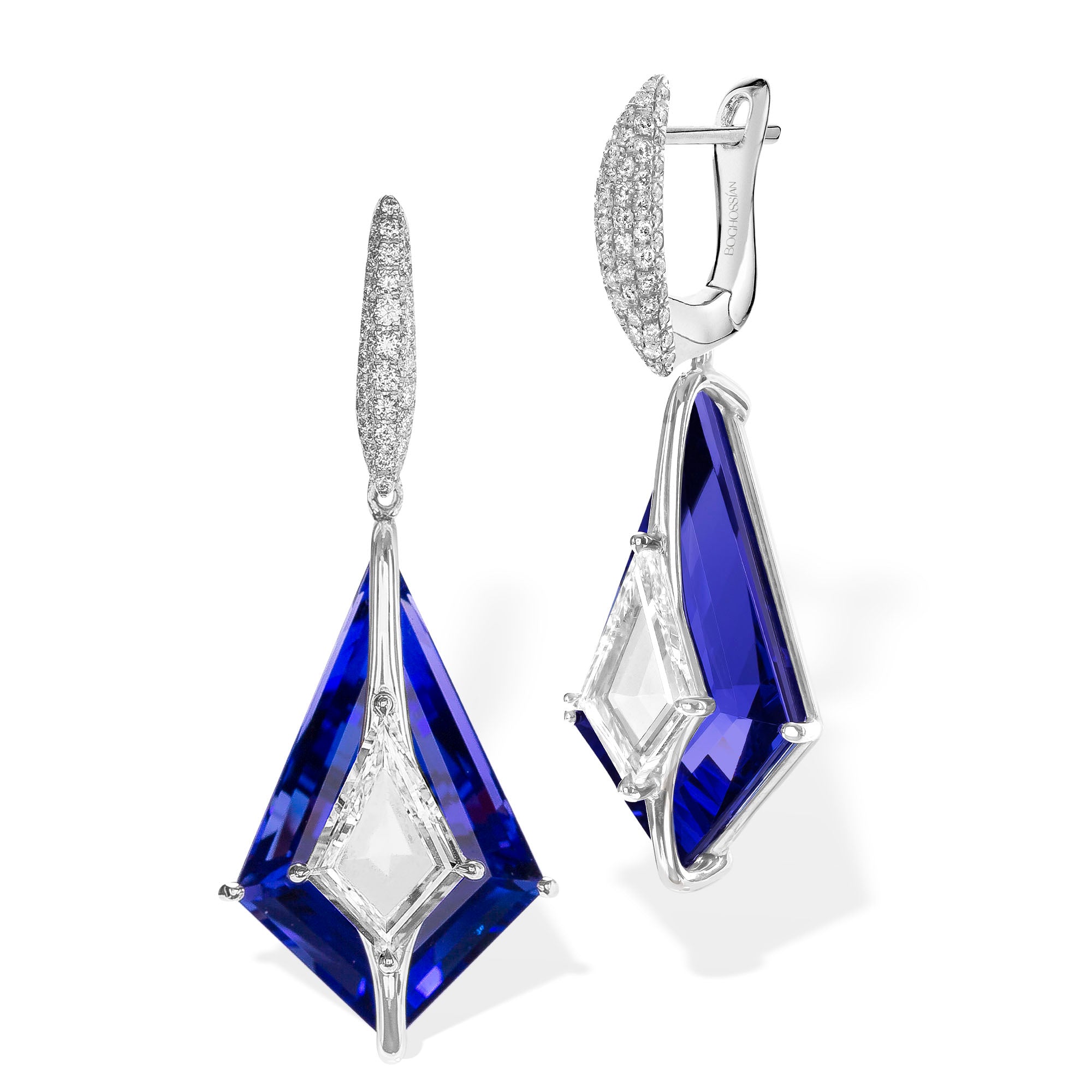 Kissing - Diamond and Tanzanite Earrings
