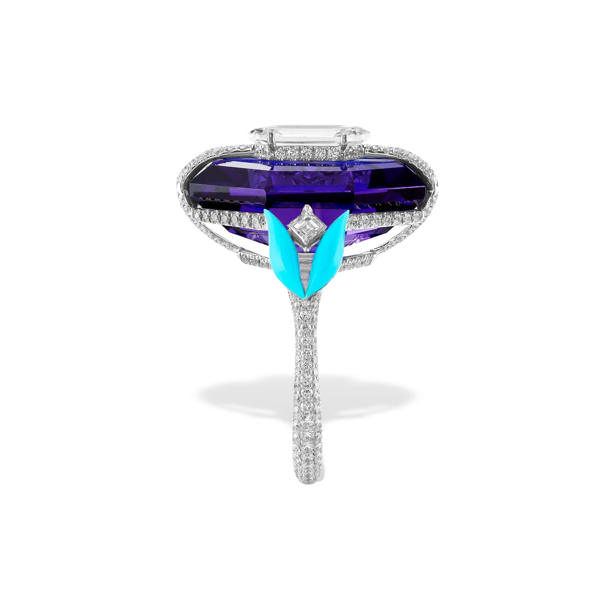 Kissing - Diamond and Tanzanite Ring